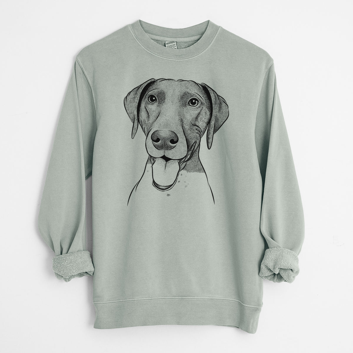 Bare Remi the German Shorthaired Pointer - Unisex Pigment Dyed Crew Sweatshirt