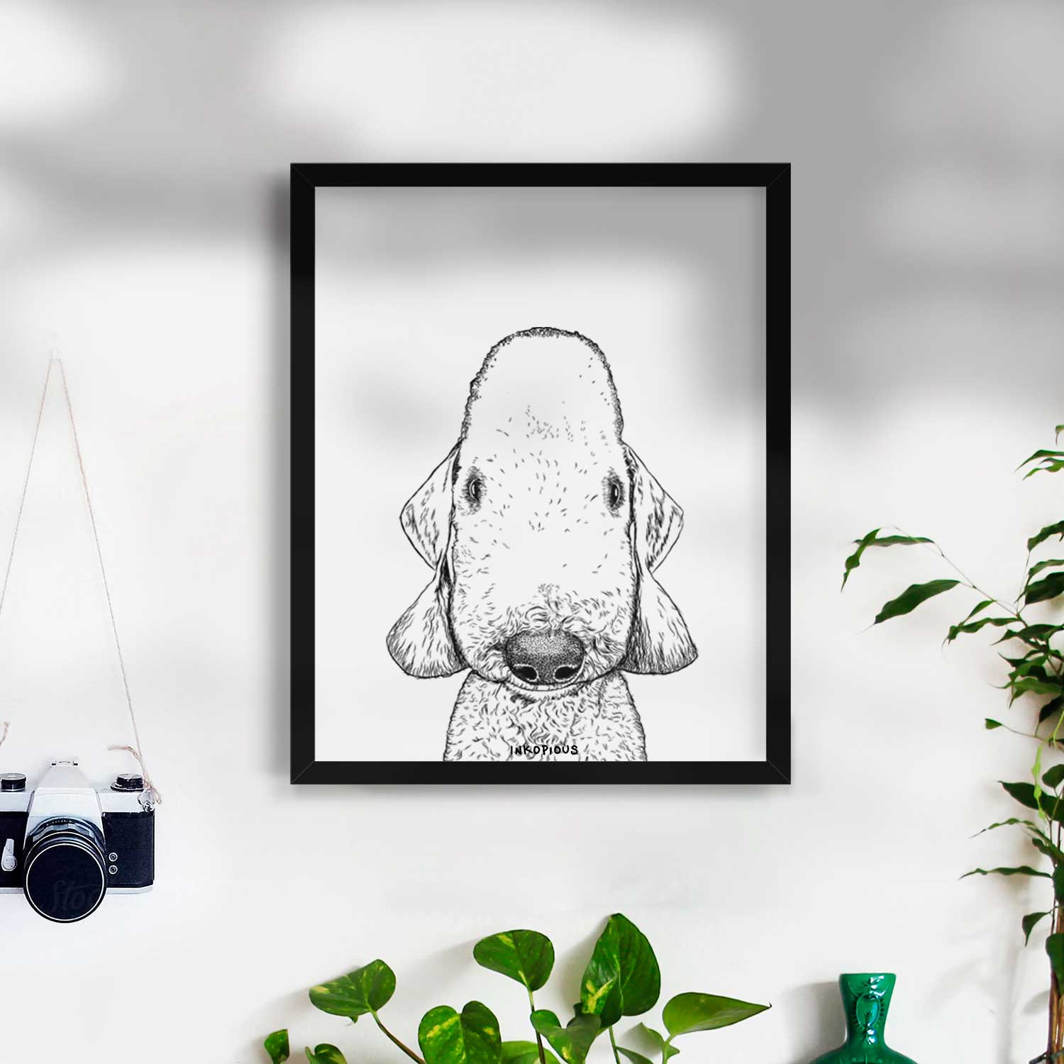 Remington the Bedlington Terrier Art Print