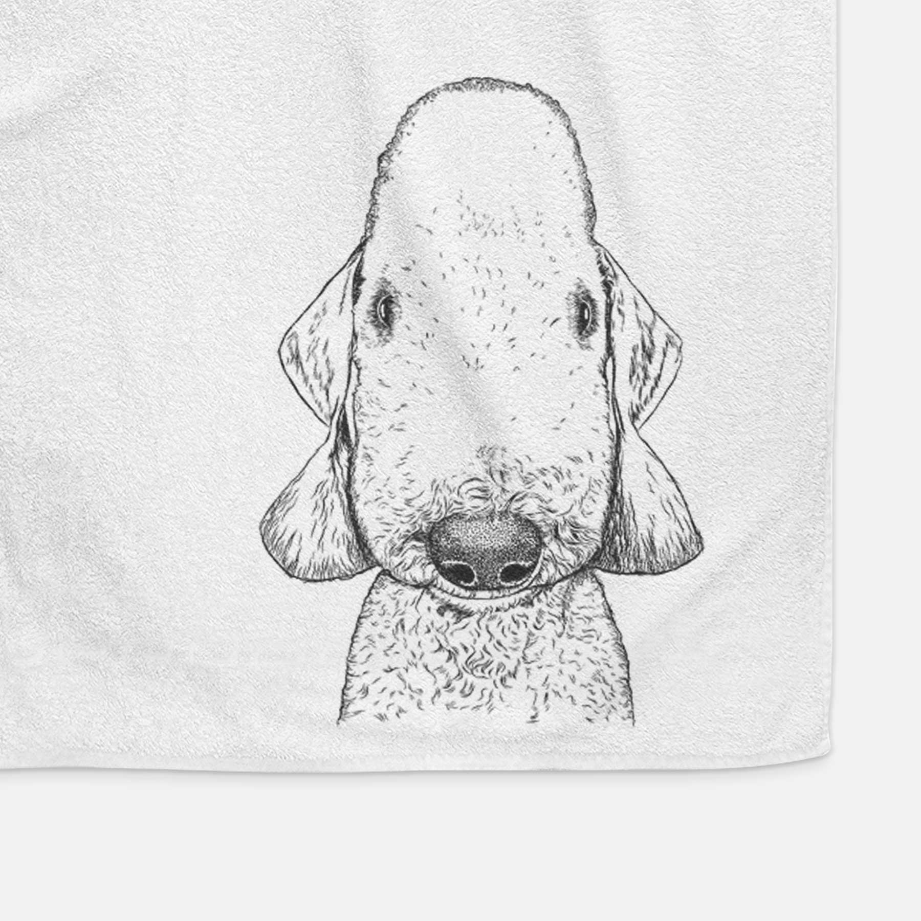 Remington the Bedlington Terrier Decorative Hand Towel