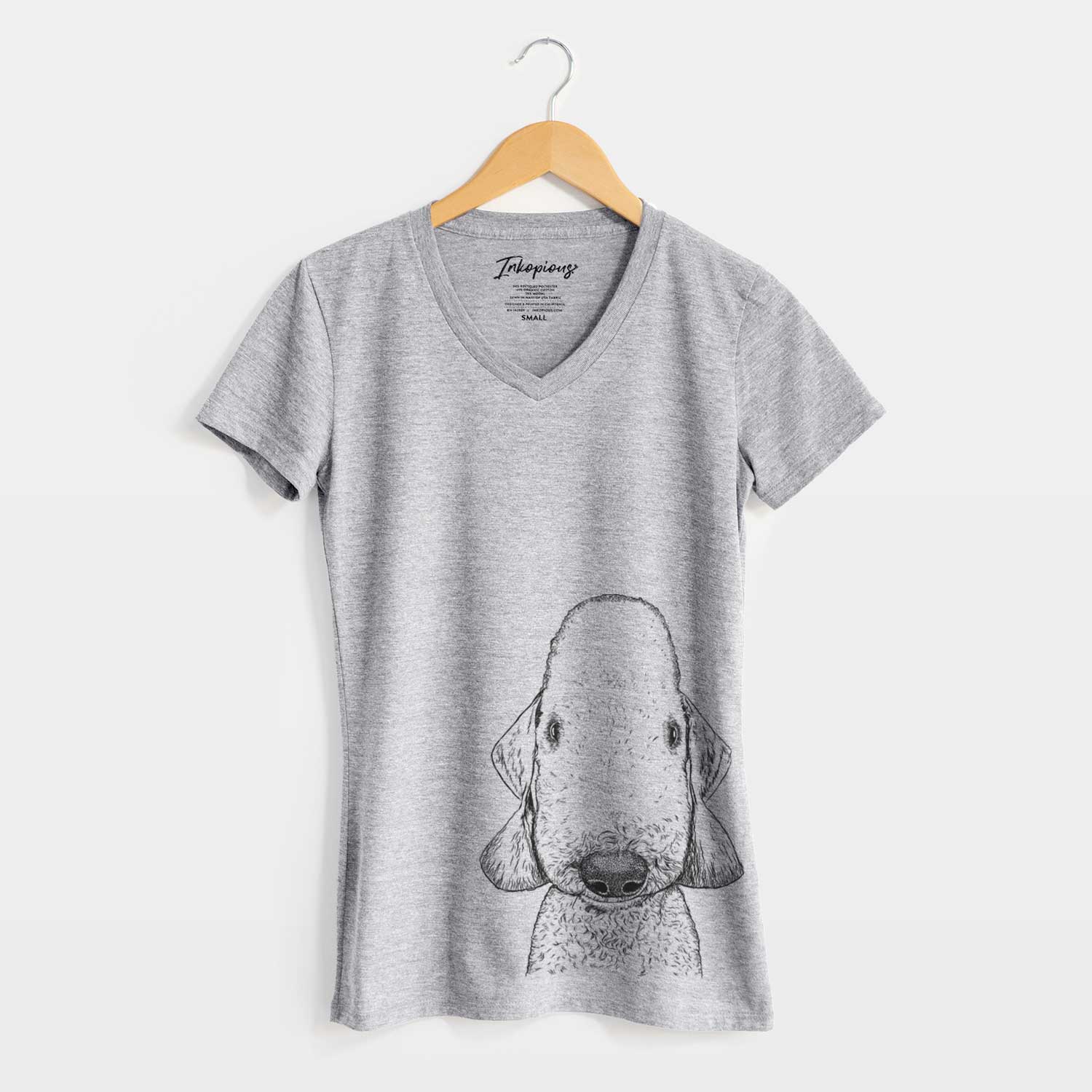 Bare Remington the Bedlington Terrier - Women's V-neck Shirt