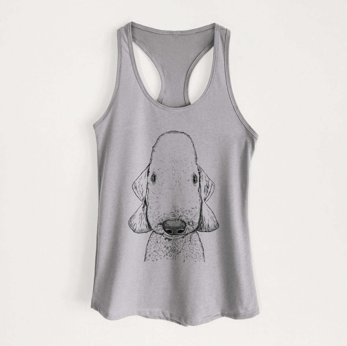 Remington the Bedlington Terrier - Women&#39;s Racerback Tanktop