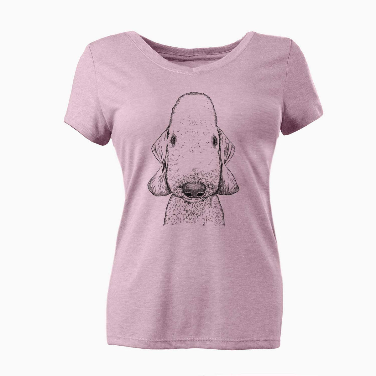 Bare Remington the Bedlington Terrier - Women's V-neck Shirt