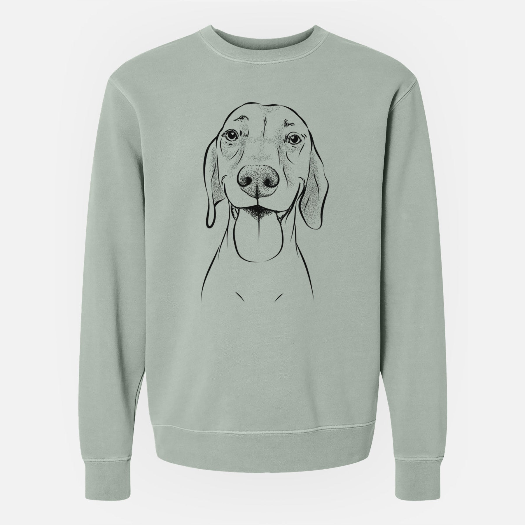 Bare Remington the Vizsla - Unisex Pigment Dyed Crew Sweatshirt