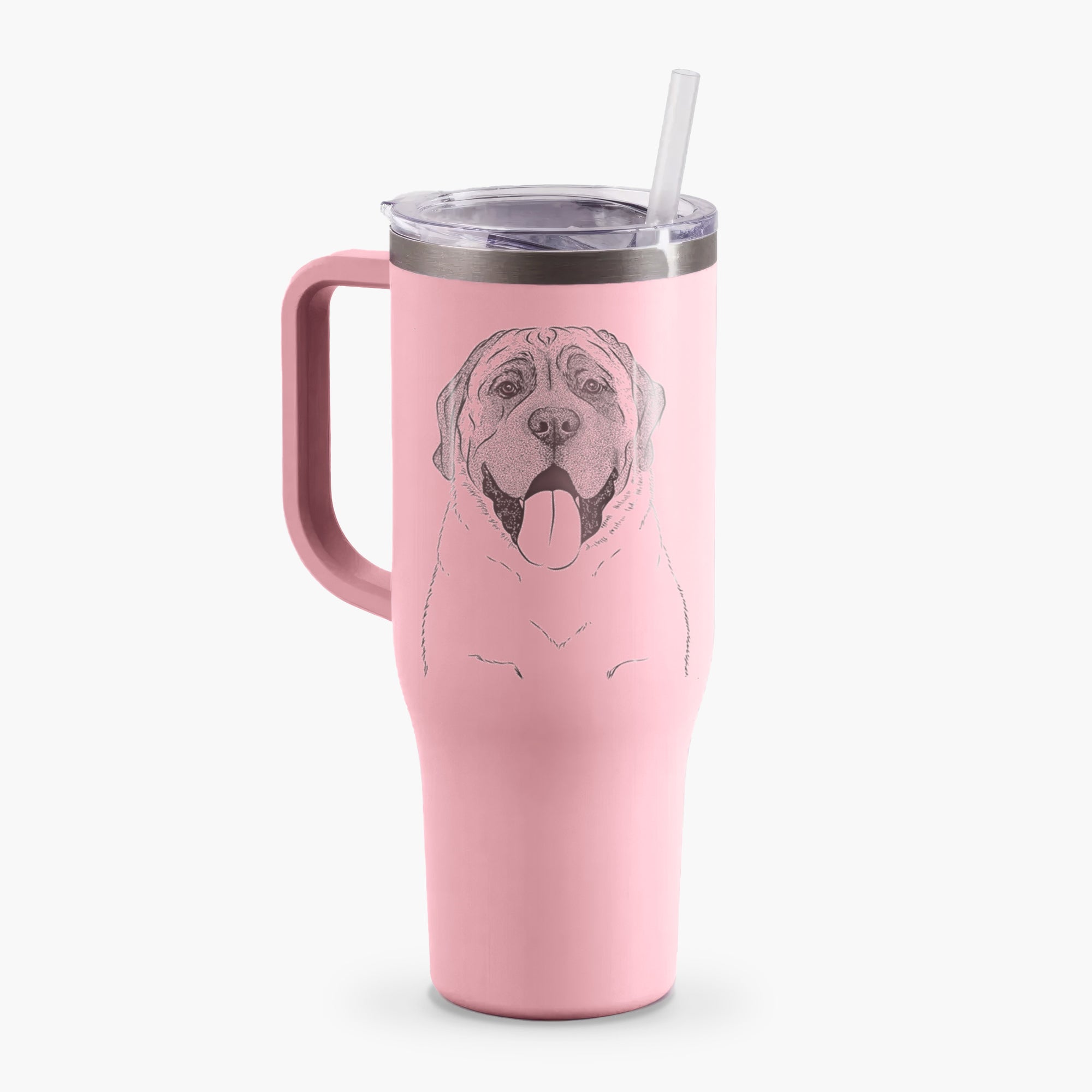 Remmie the English Mastiff - 40oz Tumbler with Handle