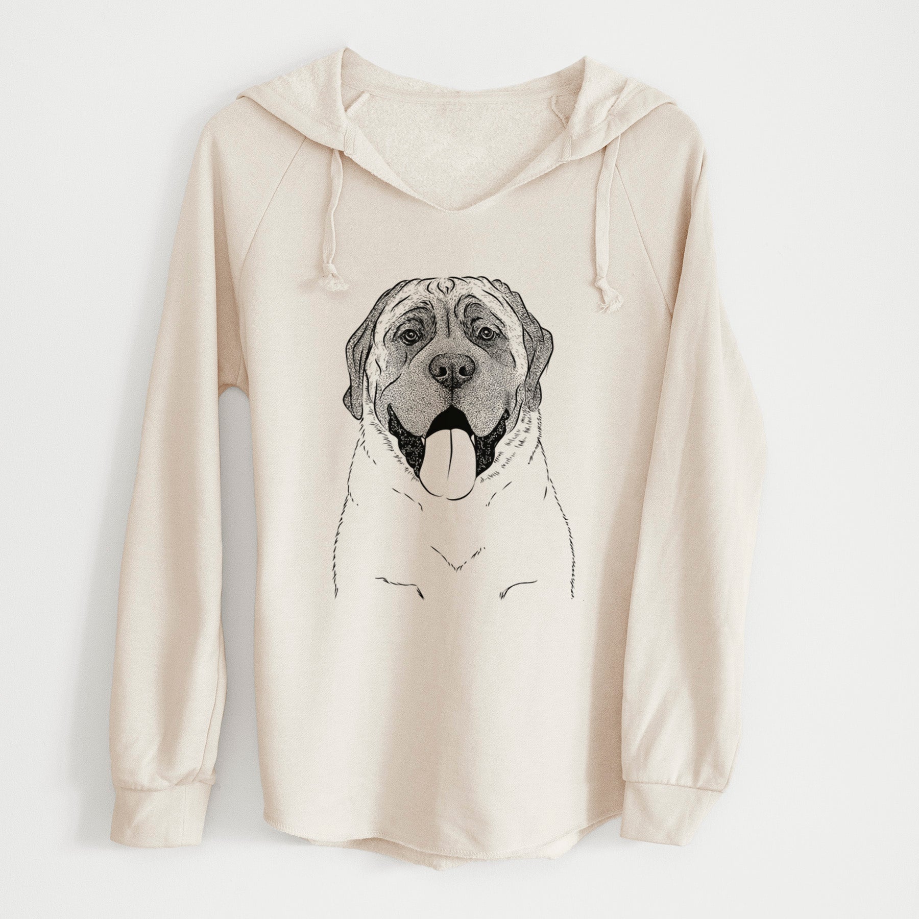 Bare Remmie the English Mastiff - Cali Wave Hooded Sweatshirt