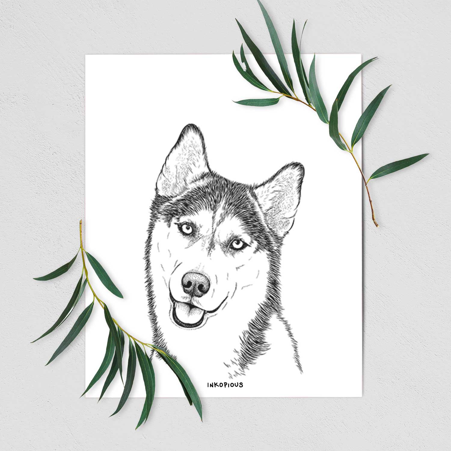 Remmie the Siberian Husky Art Print