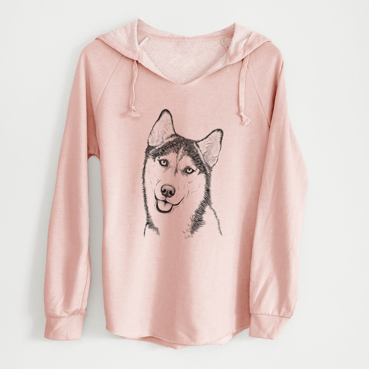 Bare Remmie the Siberian Husky - Cali Wave Hooded Sweatshirt