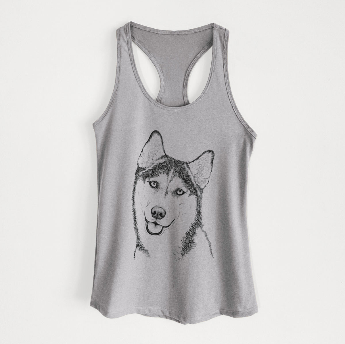 Remmie the Siberian Husky - Women&#39;s Racerback Tanktop