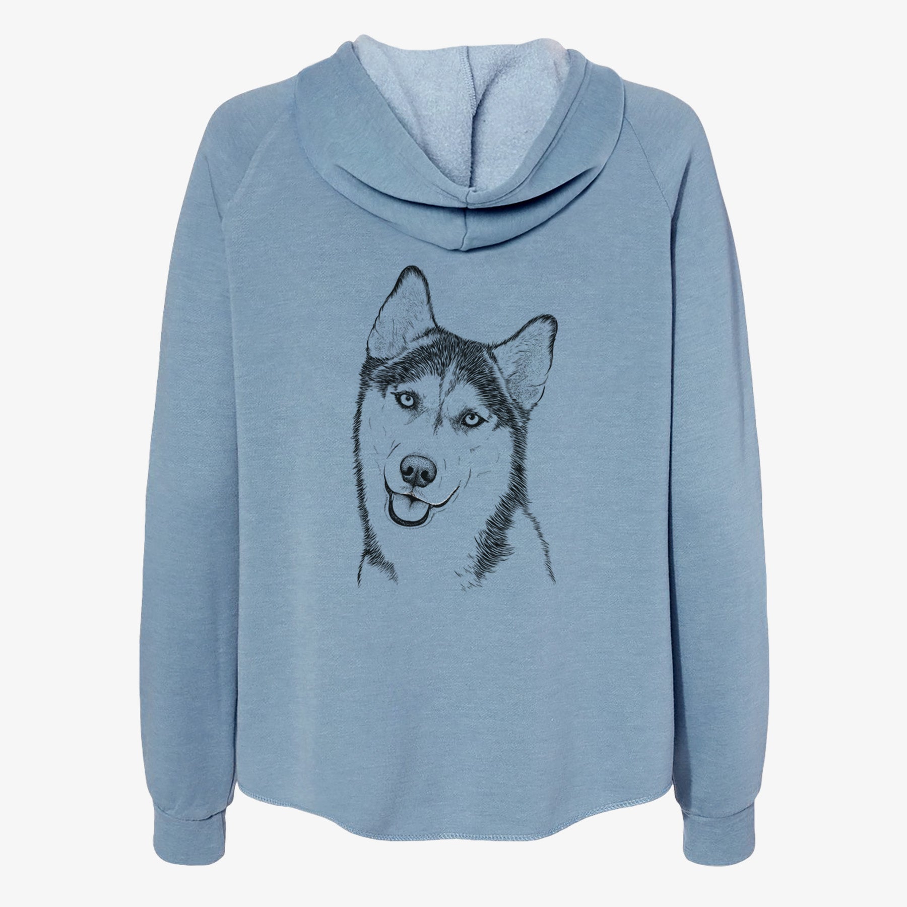 Remmie the Siberian Husky - Women's Cali Wave Zip-Up Sweatshirt