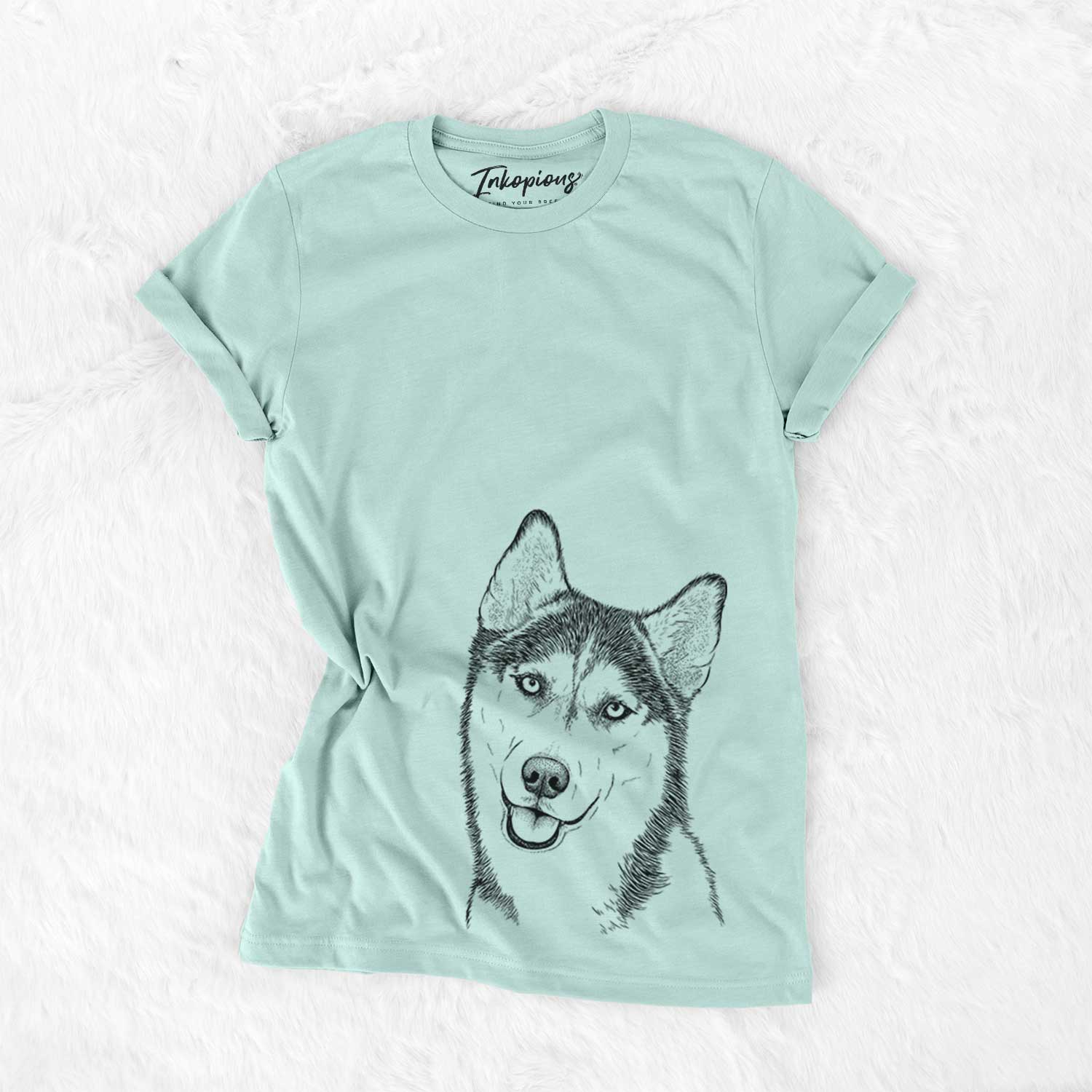 Bare Remmie the Siberian Husky - Unisex Crewneck