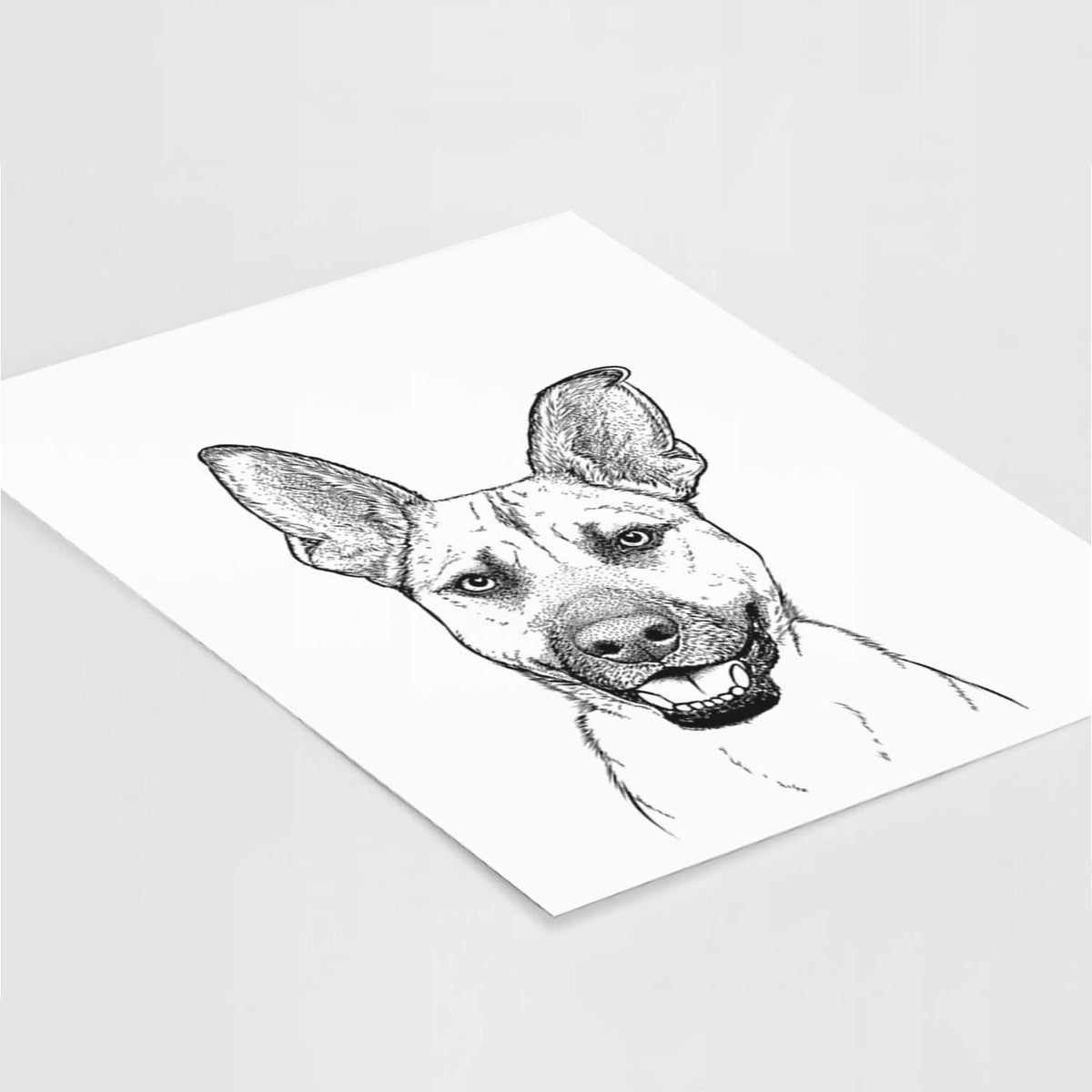 Remus the German Shepherd Mix Art Print