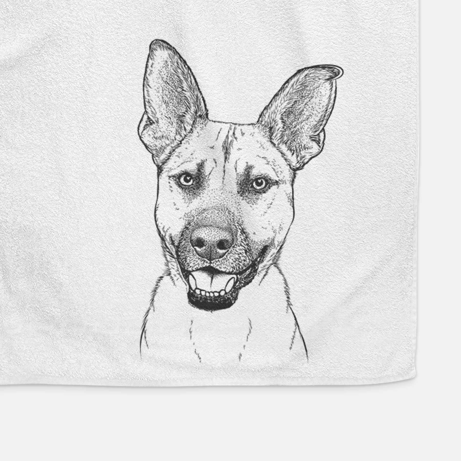 Remus the German Shepherd Mix Decorative Hand Towel