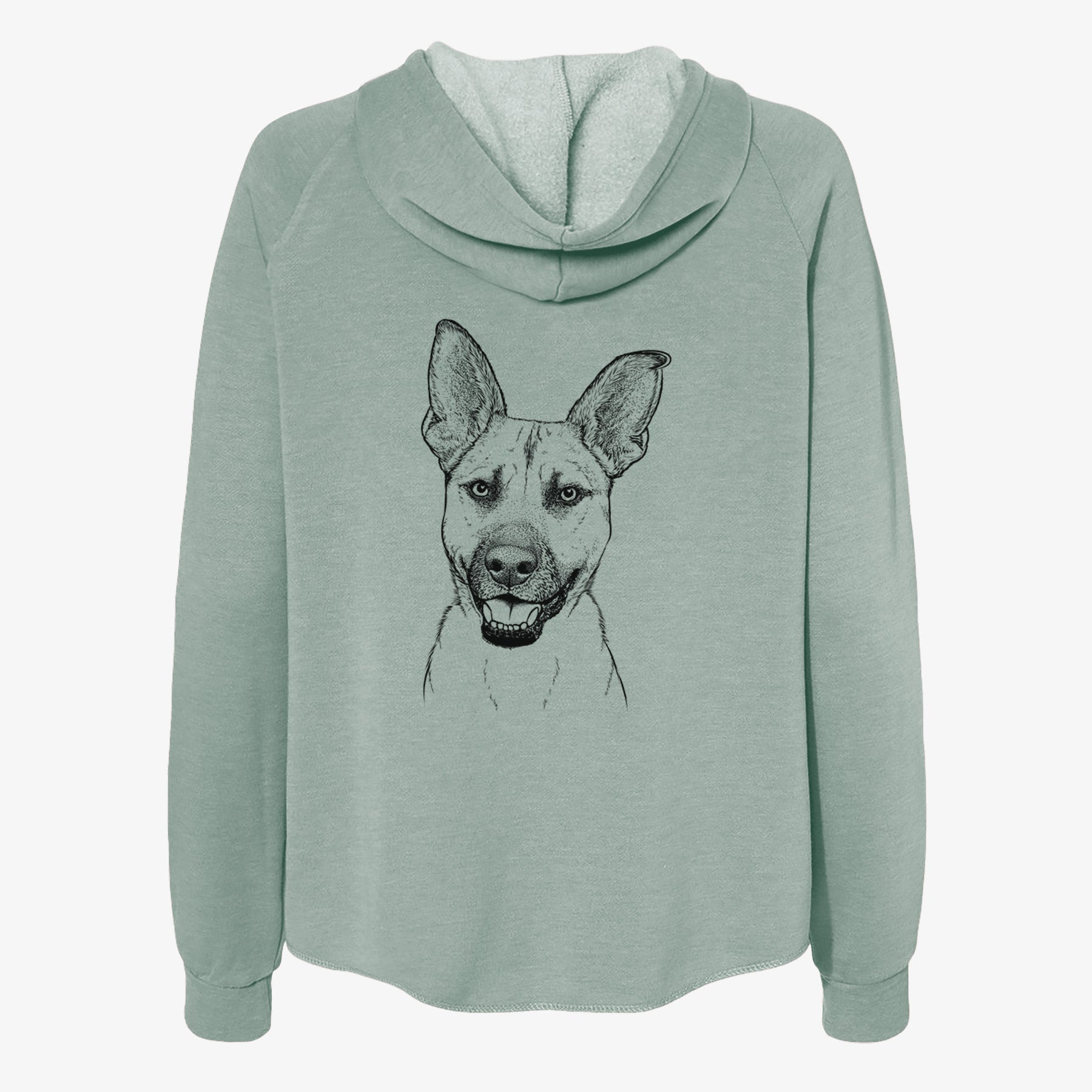 Remus the German Shepherd Mix - Women's Cali Wave Zip-Up Sweatshirt