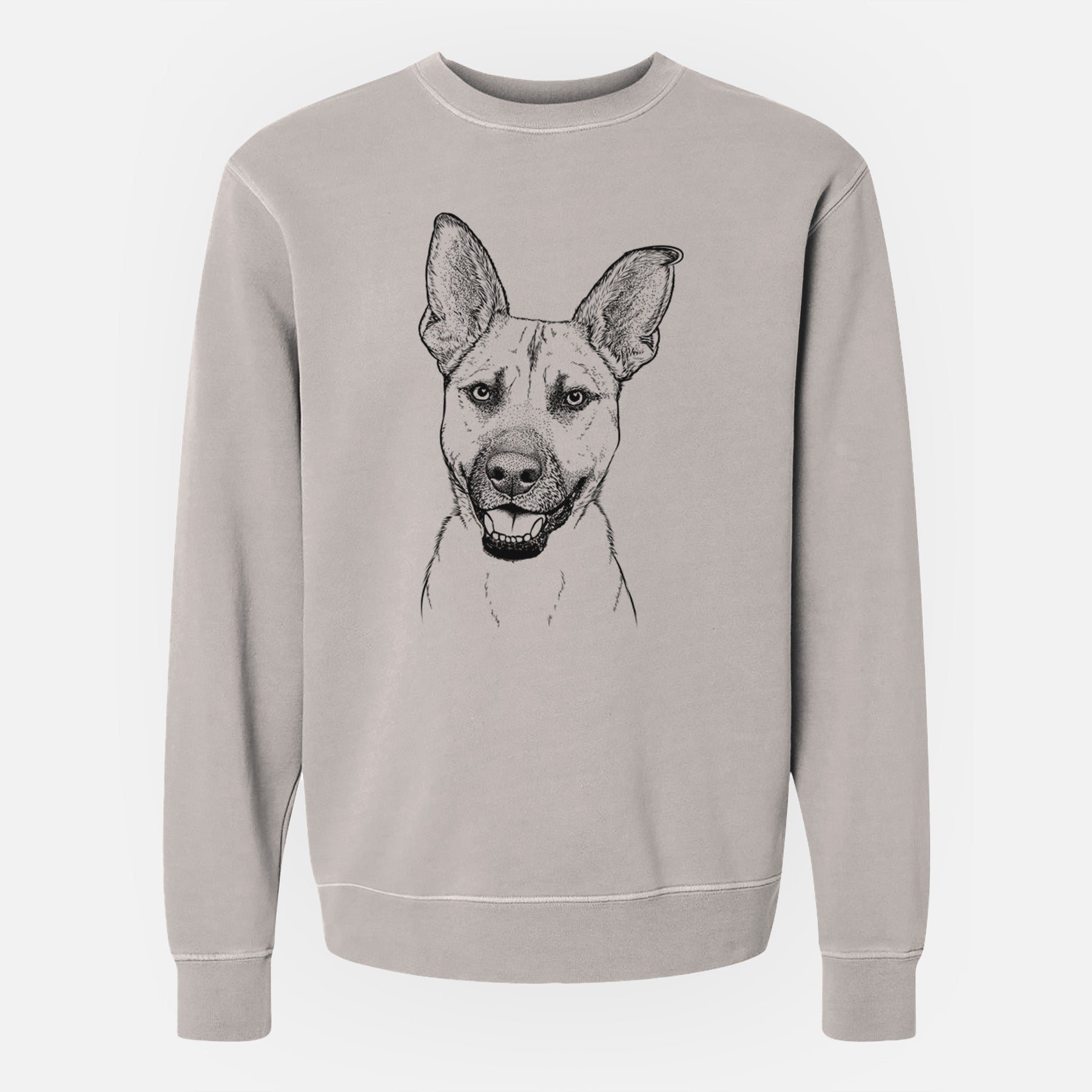 Bare Remus the German Shepherd Mix - Unisex Pigment Dyed Crew Sweatshirt