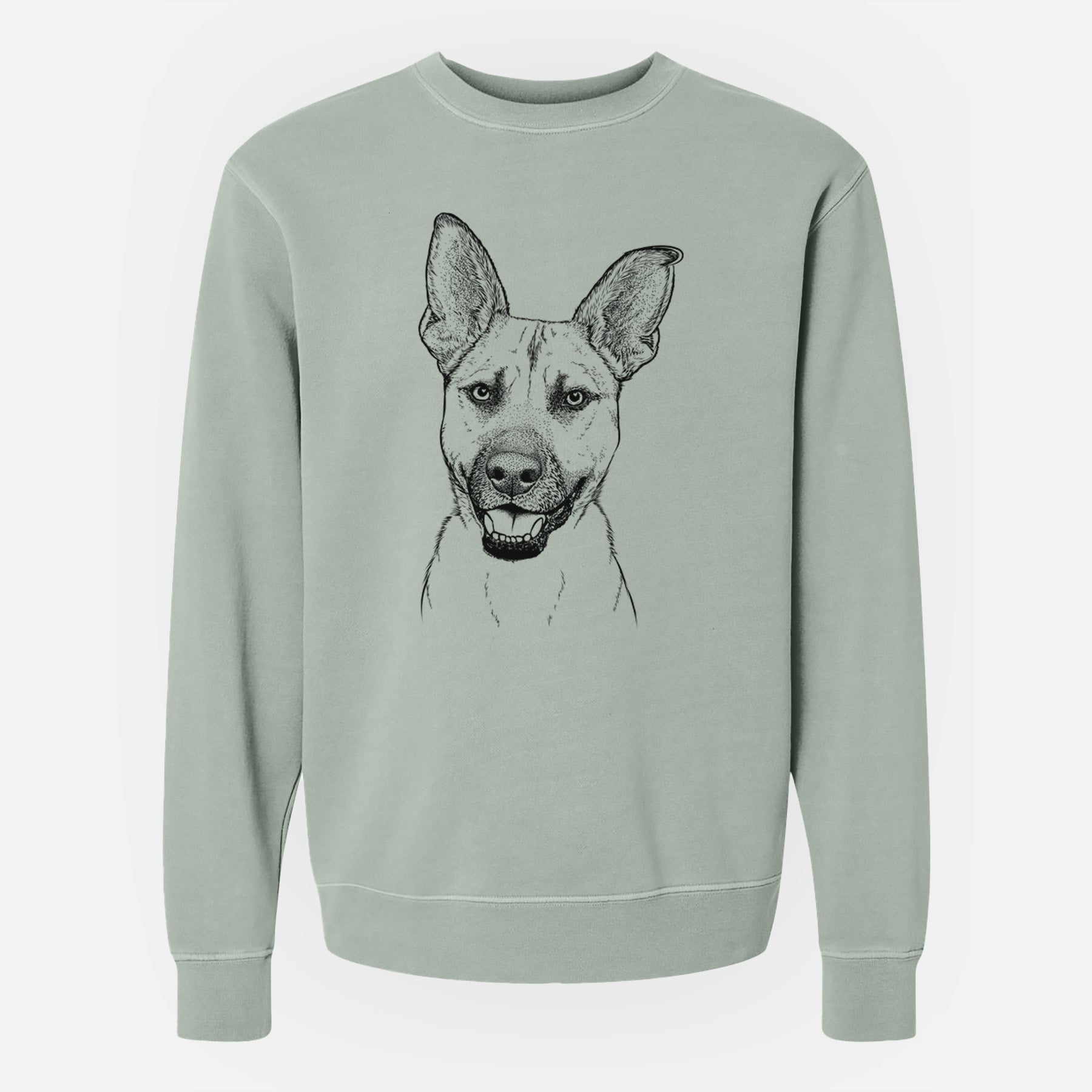 Bare Remus the German Shepherd Mix - Unisex Pigment Dyed Crew Sweatshirt