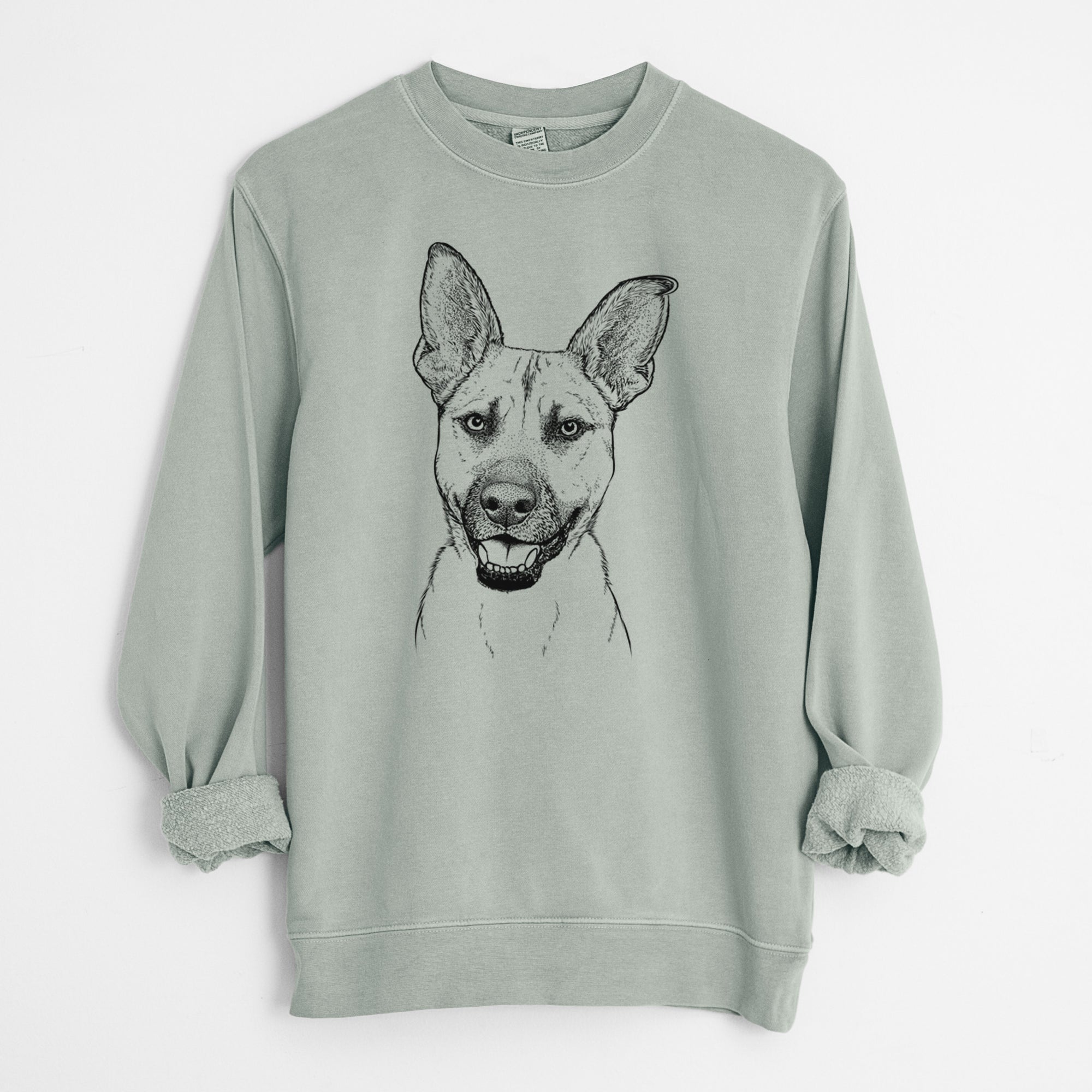 Bare Remus the German Shepherd Mix - Unisex Pigment Dyed Crew Sweatshirt