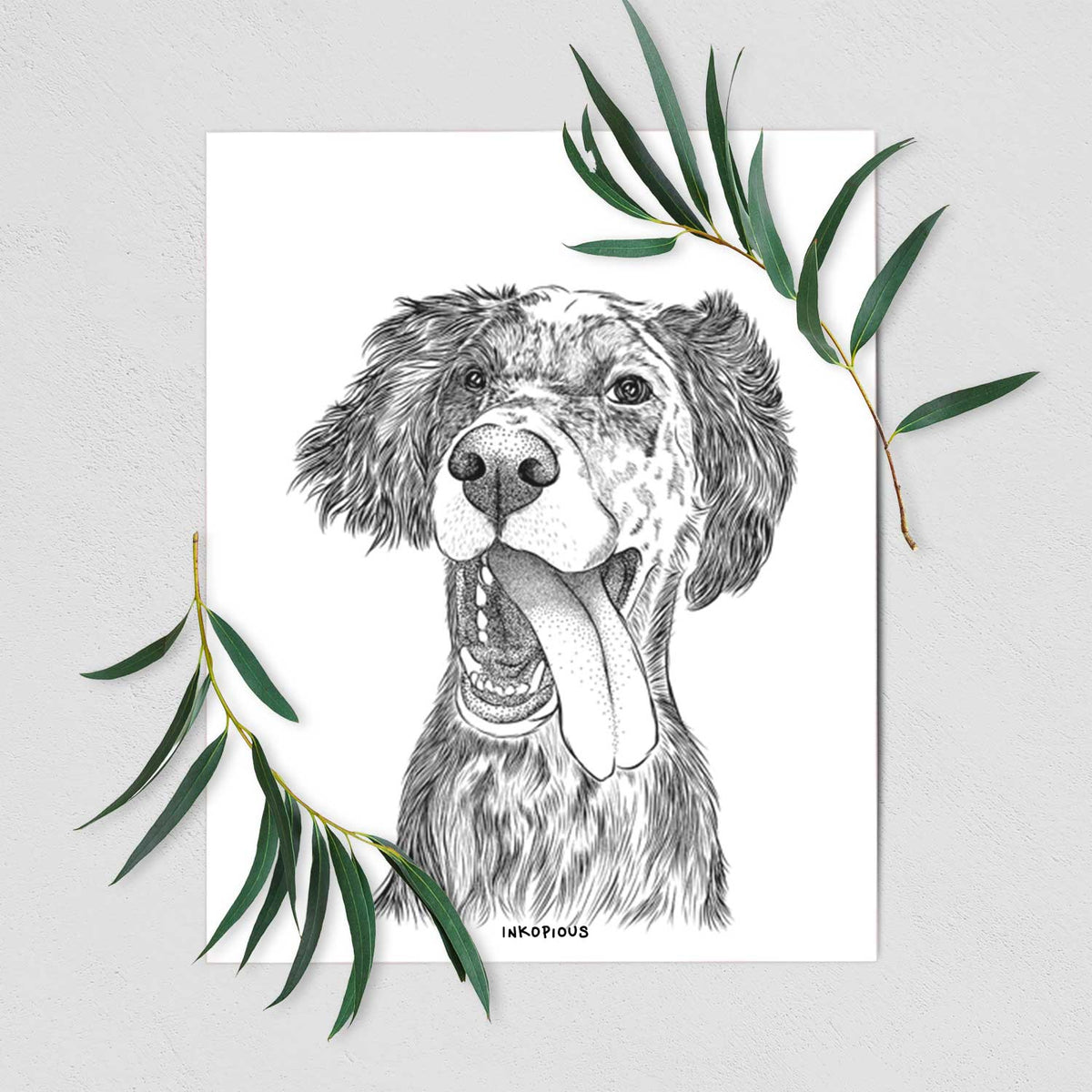 Renly the English Setter Art Print