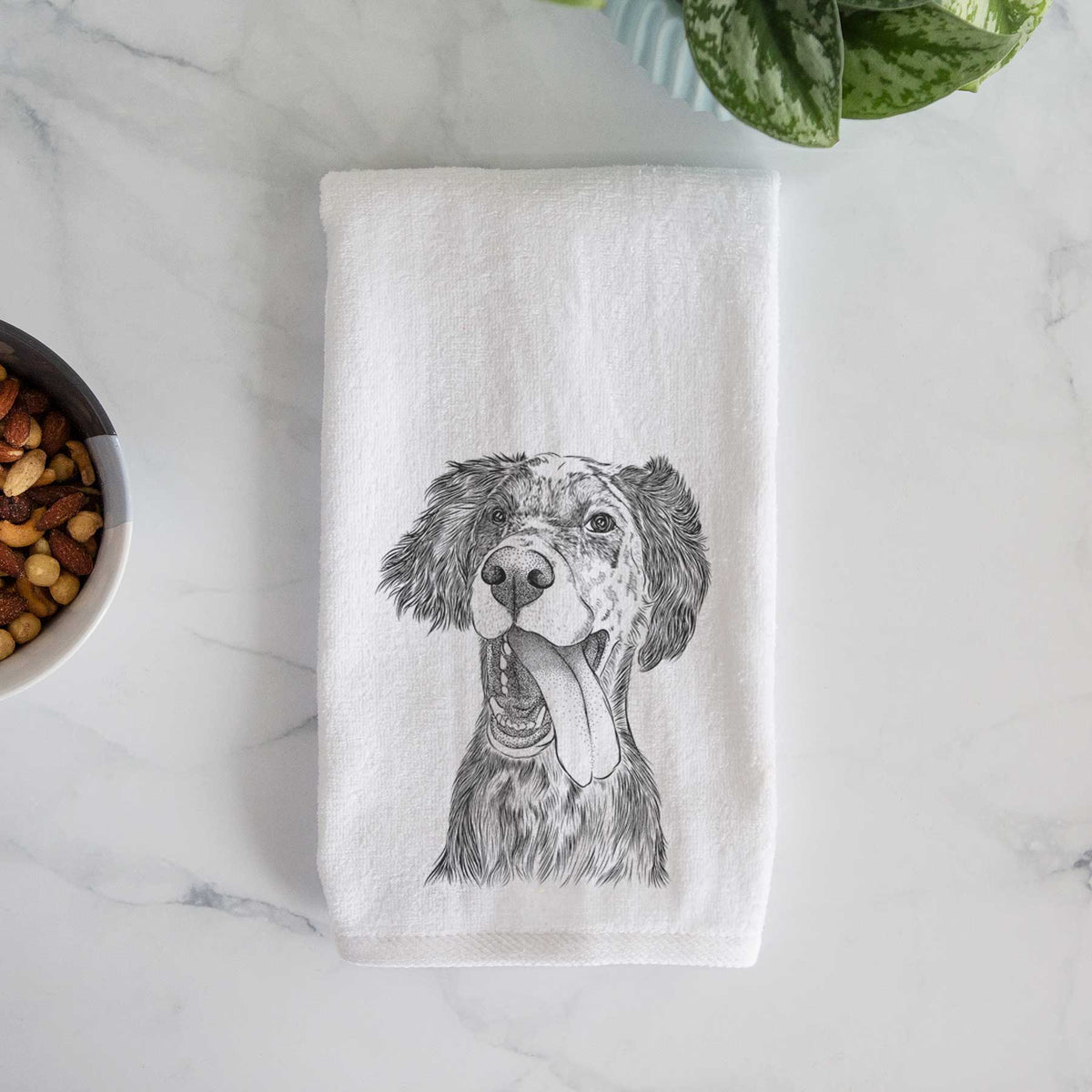 Renly the English Setter Decorative Hand Towel