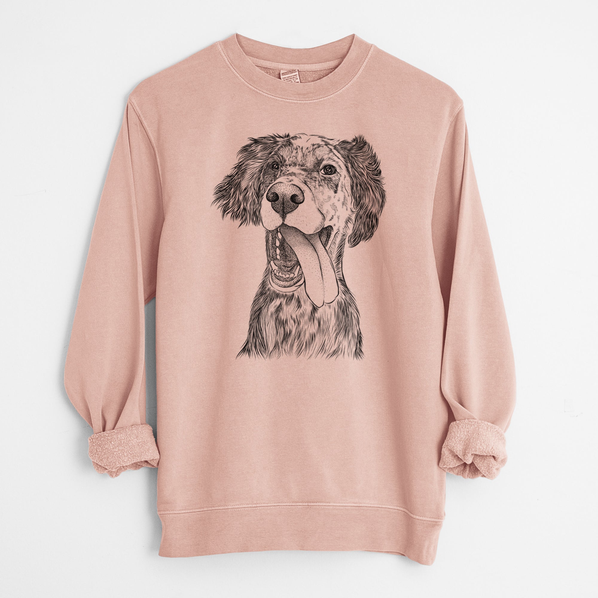 Bare Renly the English Setter - Unisex Pigment Dyed Crew Sweatshirt