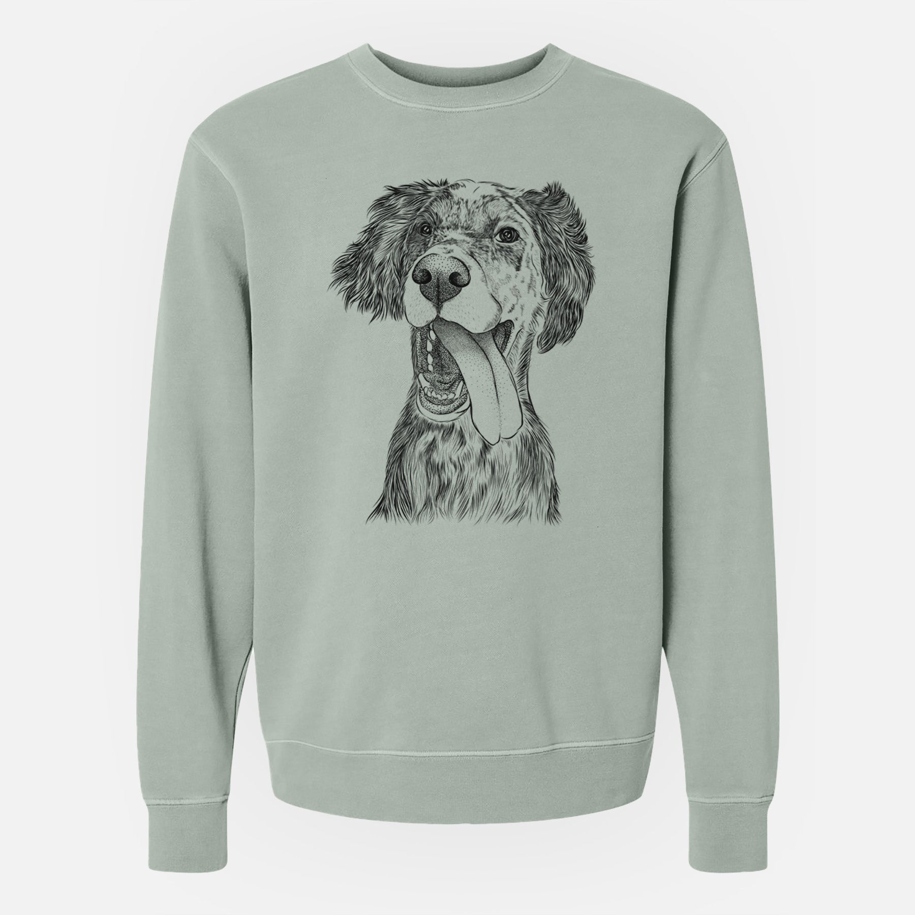 Bare Renly the English Setter - Unisex Pigment Dyed Crew Sweatshirt