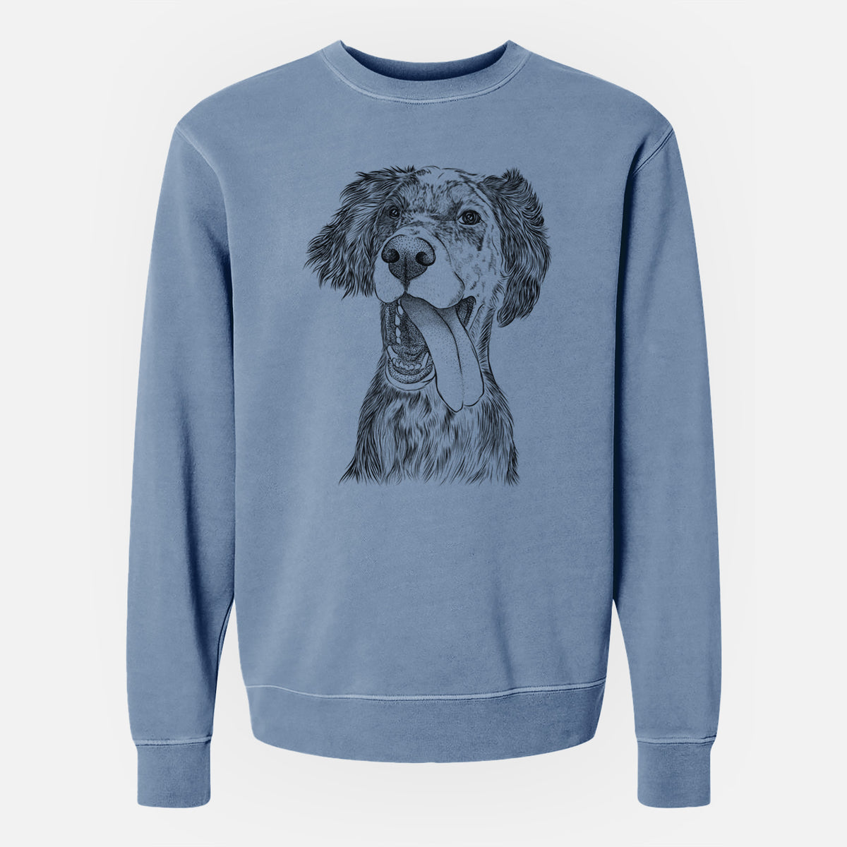 Bare Renly the English Setter - Unisex Pigment Dyed Crew Sweatshirt