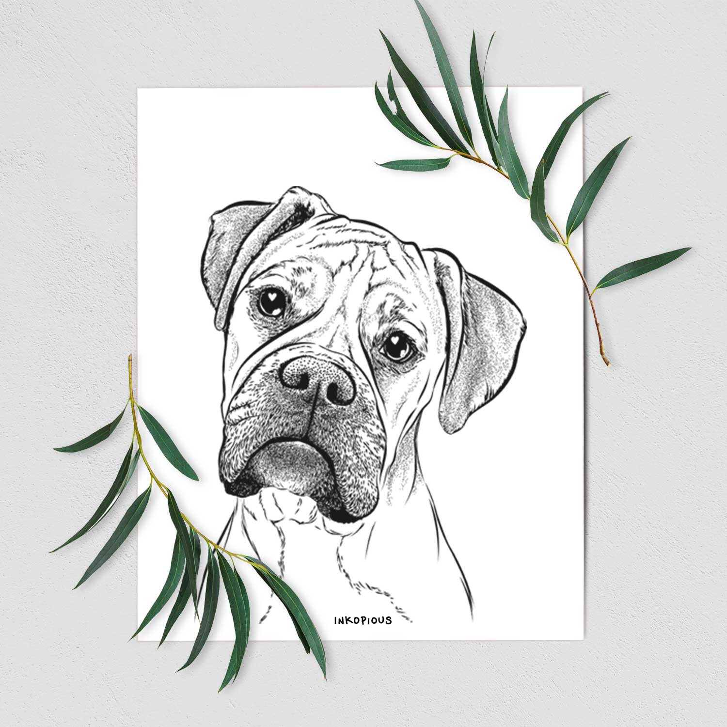 Reuby the Boxer Art Print