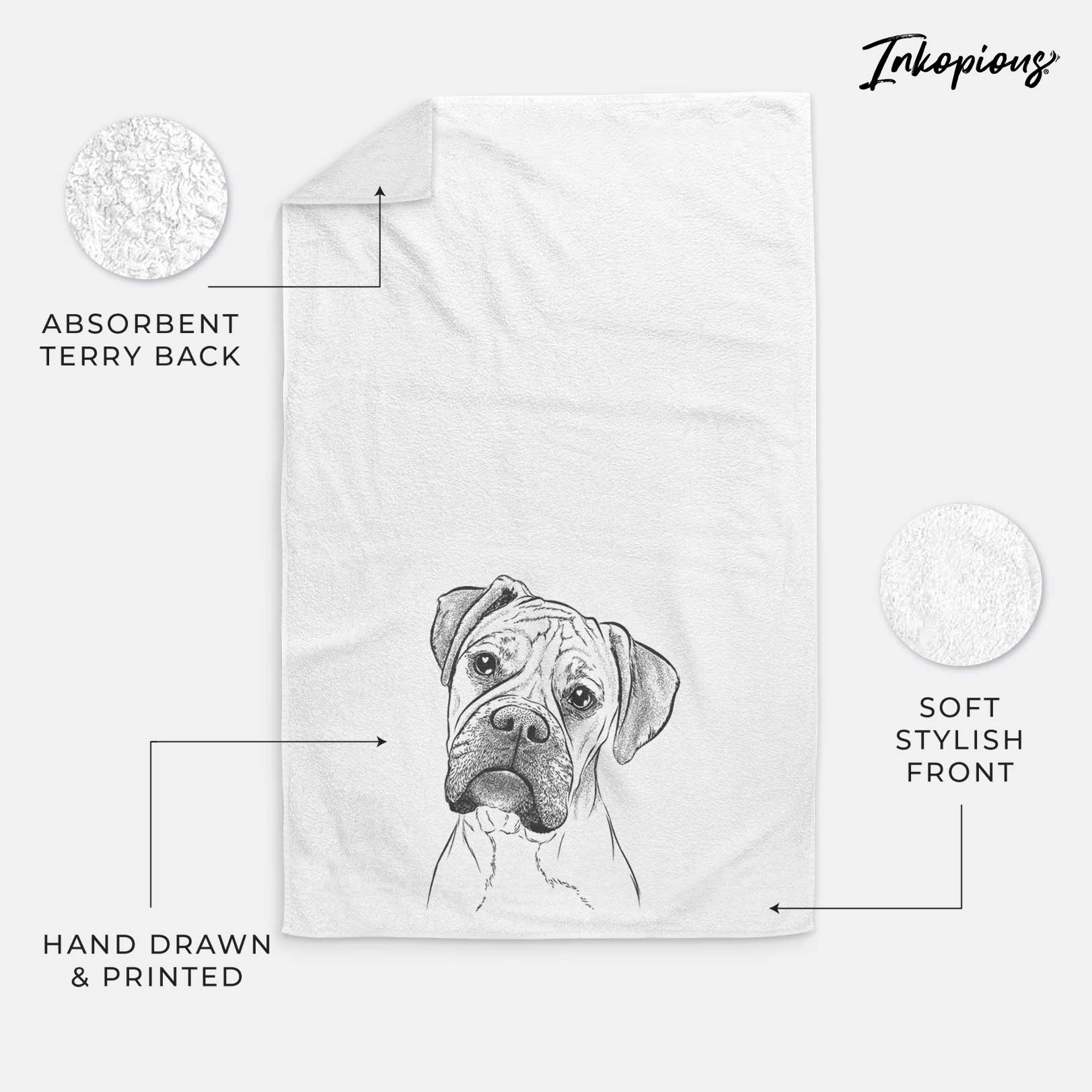 Reuby the Boxer Decorative Hand Towel