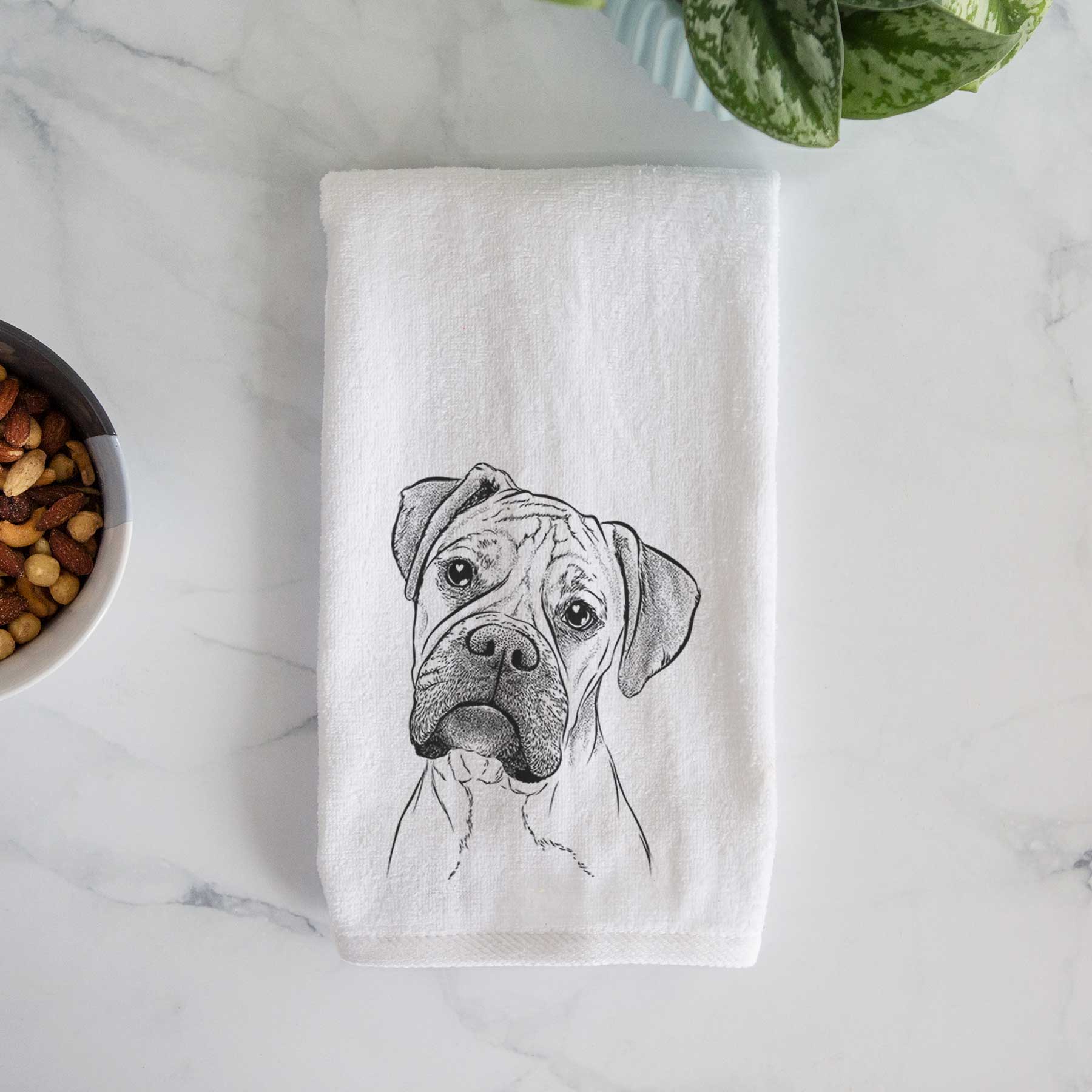 Reuby the Boxer Decorative Hand Towel