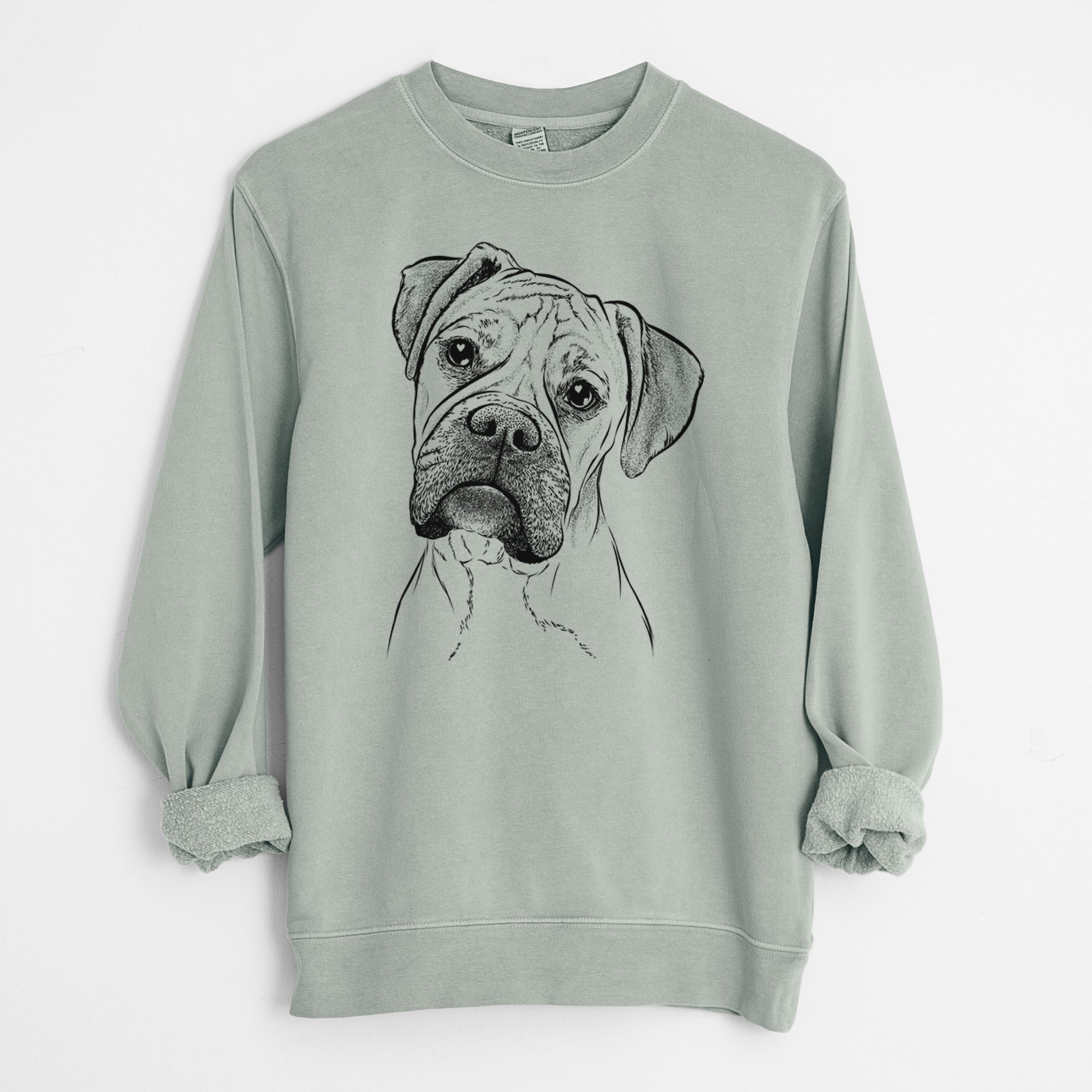 Bare Reuby the Boxer - Unisex Pigment Dyed Crew Sweatshirt