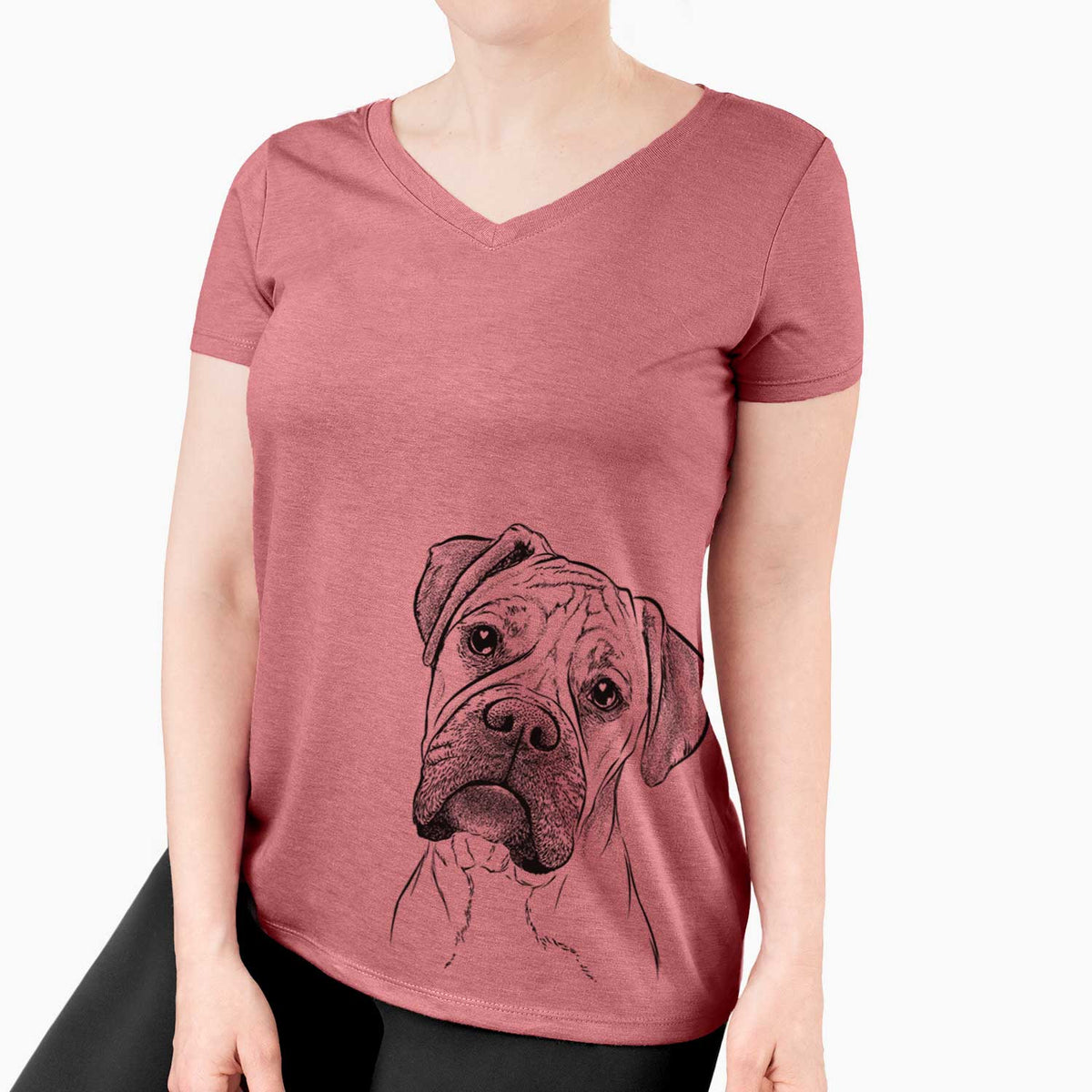 Bare Reuby the Boxer - Women's V-neck Shirt