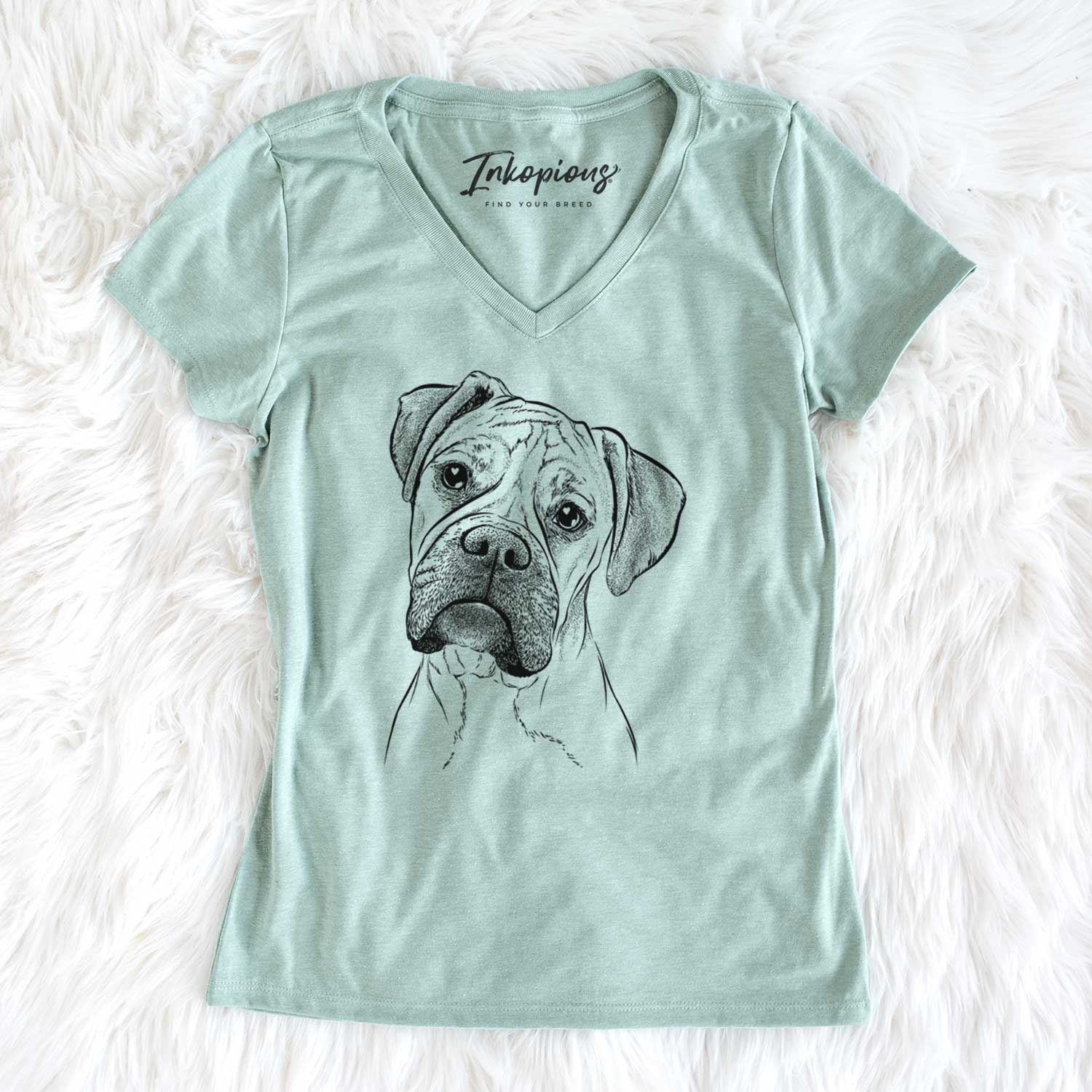 Bare Reuby the Boxer - Women's V-neck Shirt