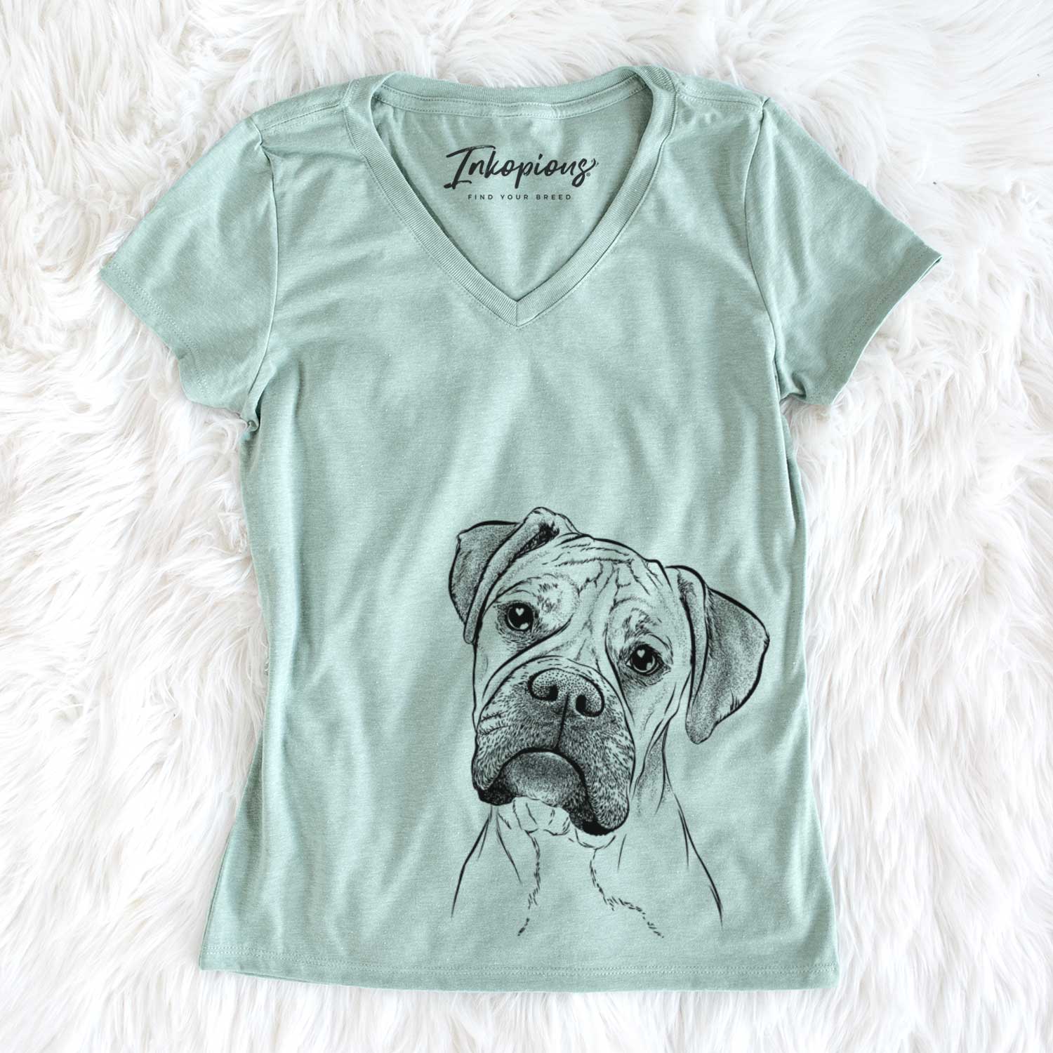 Bare Reuby the Boxer - Women's V-neck Shirt