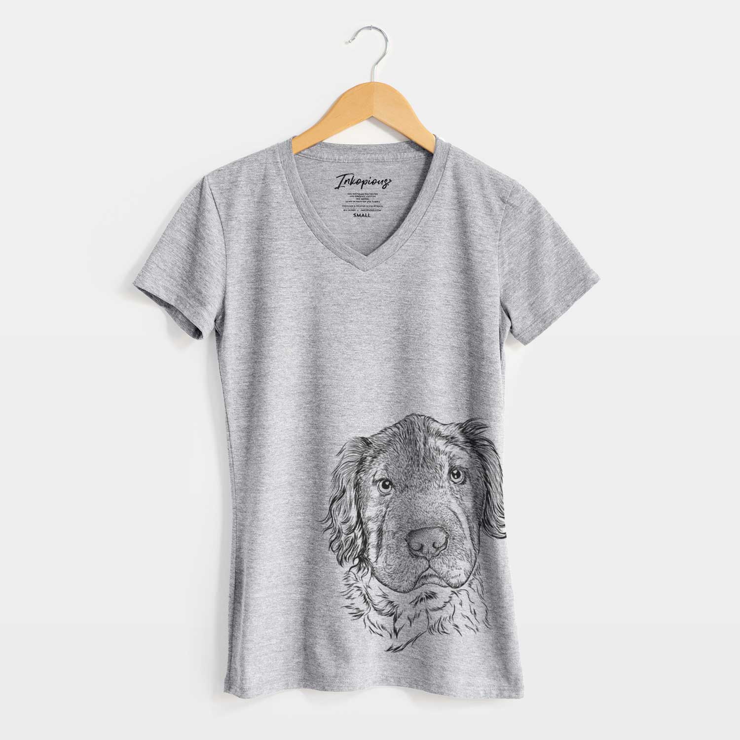 Bare Rex the Mini Hippo - Women's V-neck Shirt