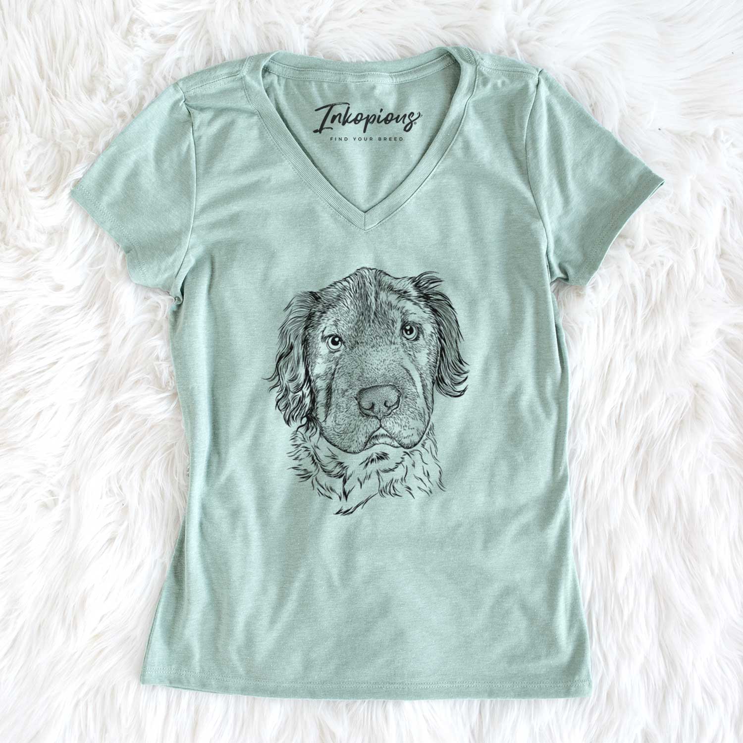 Bare Rex the Mini Hippo - Women's V-neck Shirt