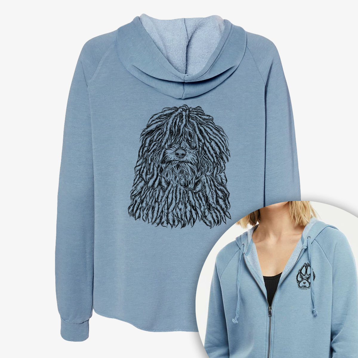 Rezi the Puli - Women&#39;s Cali Wave Zip-Up Sweatshirt