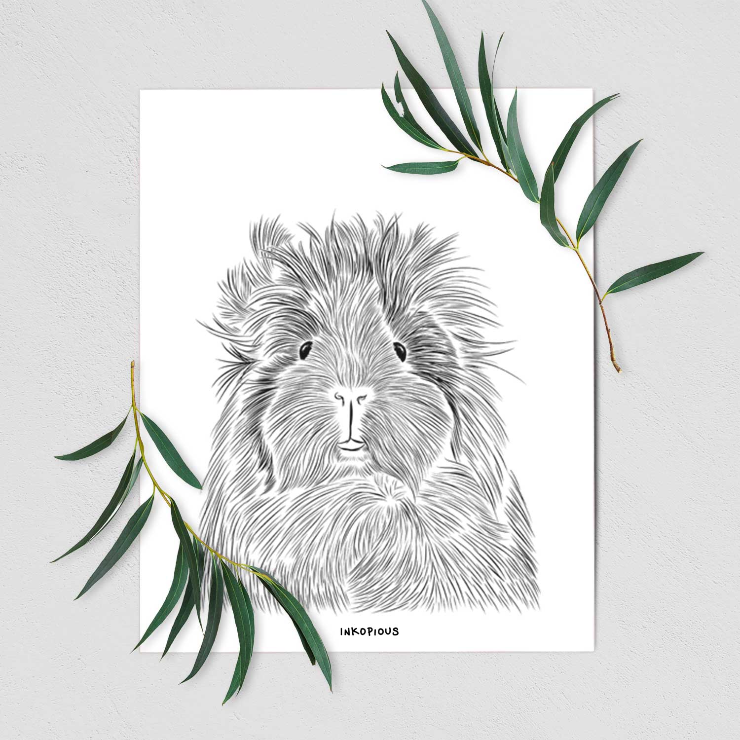 Rhino the Guinea Pig Art Print