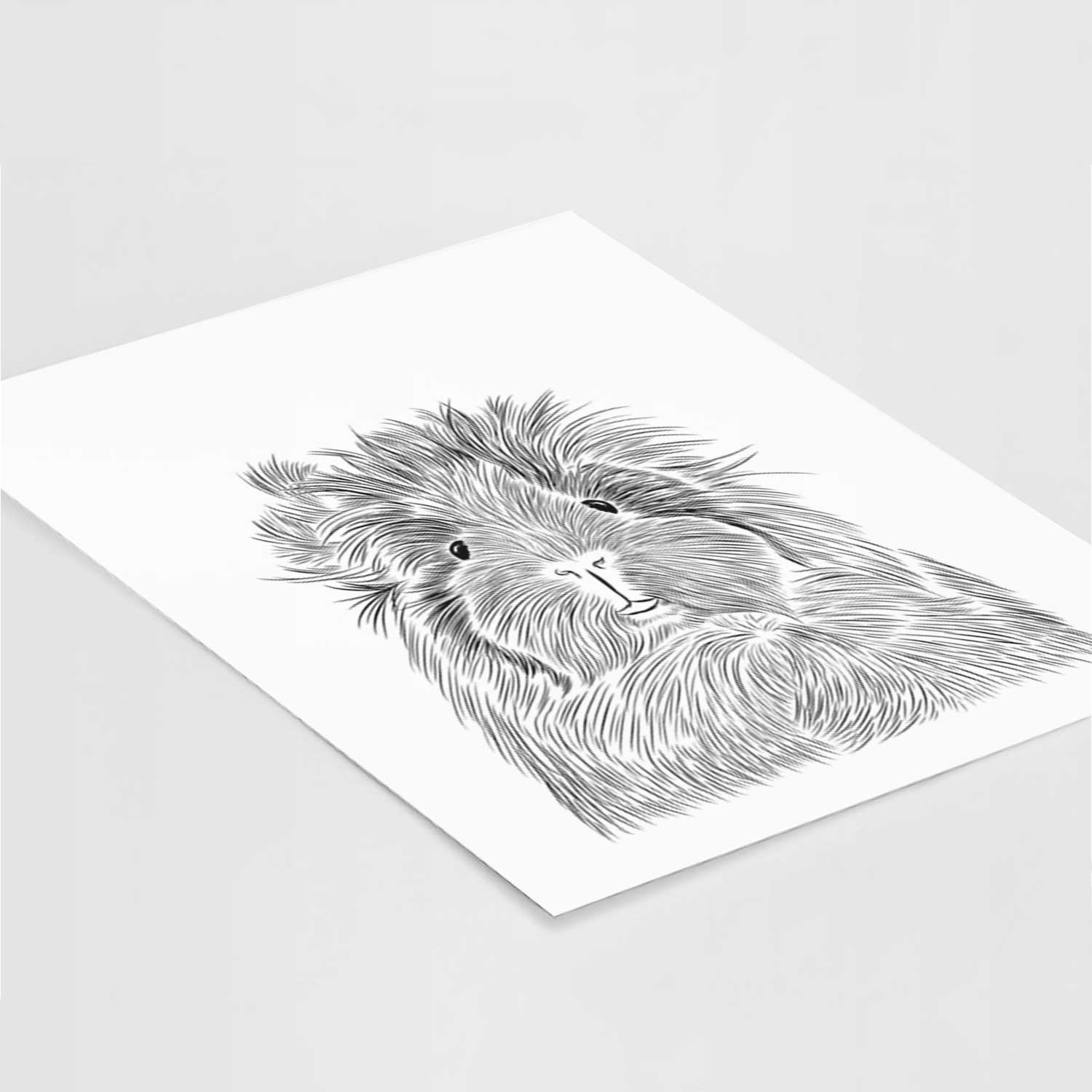 Rhino the Guinea Pig Art Print