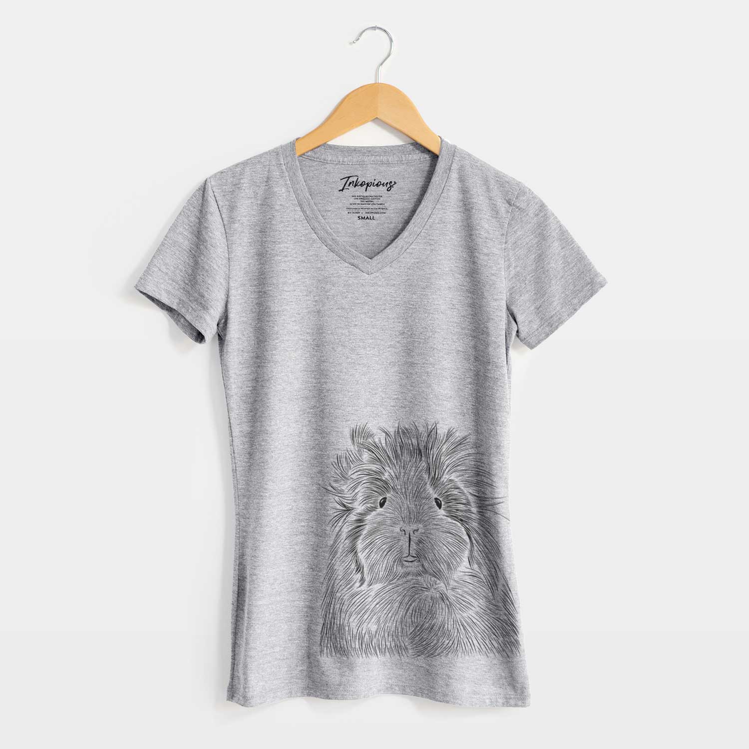 Bare Rhino the Guinea Pig - Women's V-neck Shirt