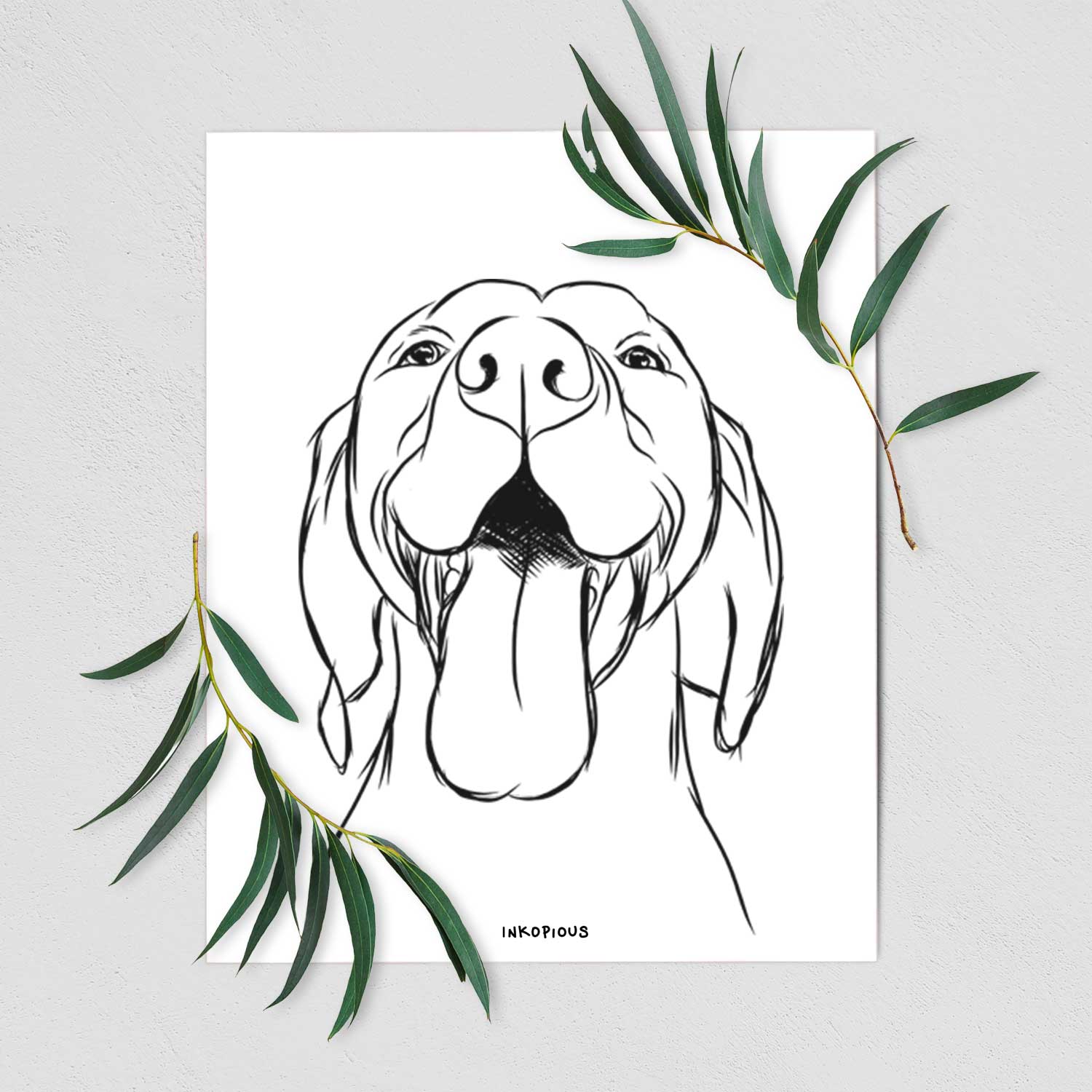 Rhys the Vizsla Art Print