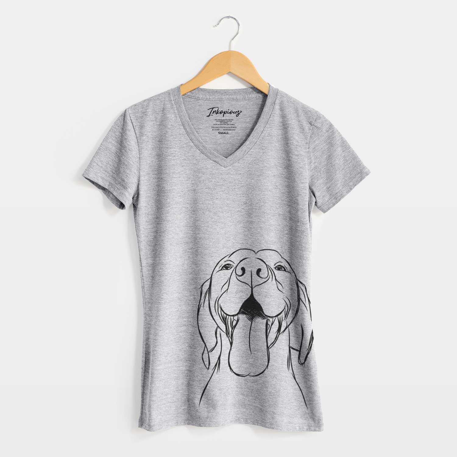 Bare Rhys the Vizsla - Women's V-neck Shirt