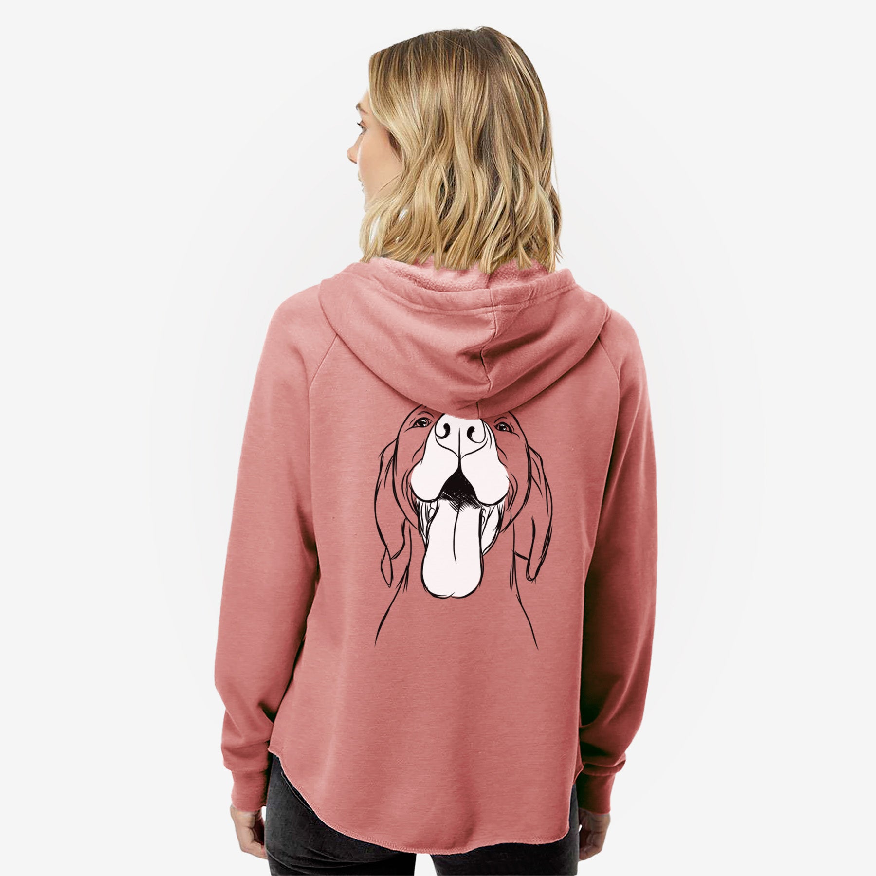 Rhys the Vizsla - Women's Cali Wave Zip-Up Sweatshirt