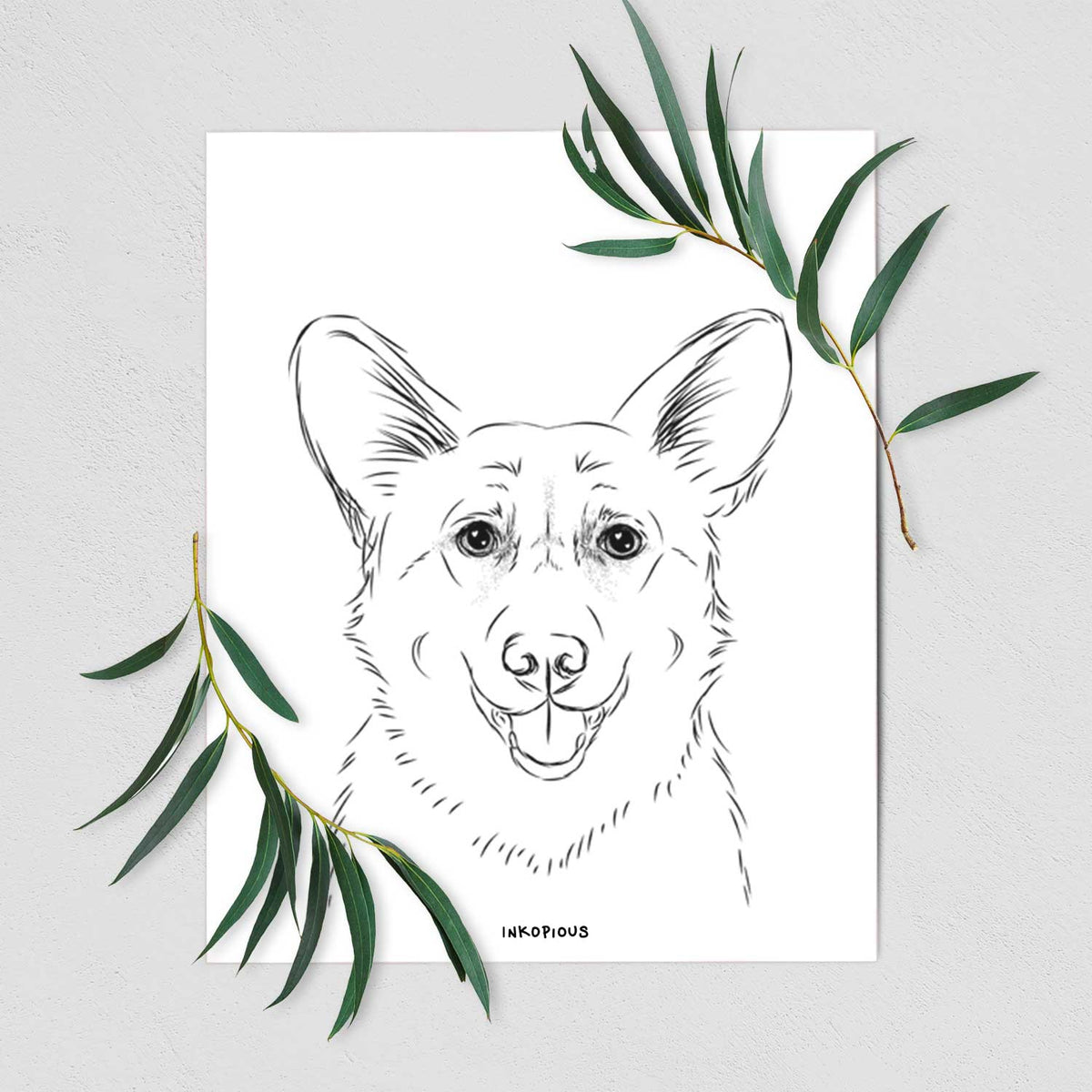 Ricco the Corgi Art Print