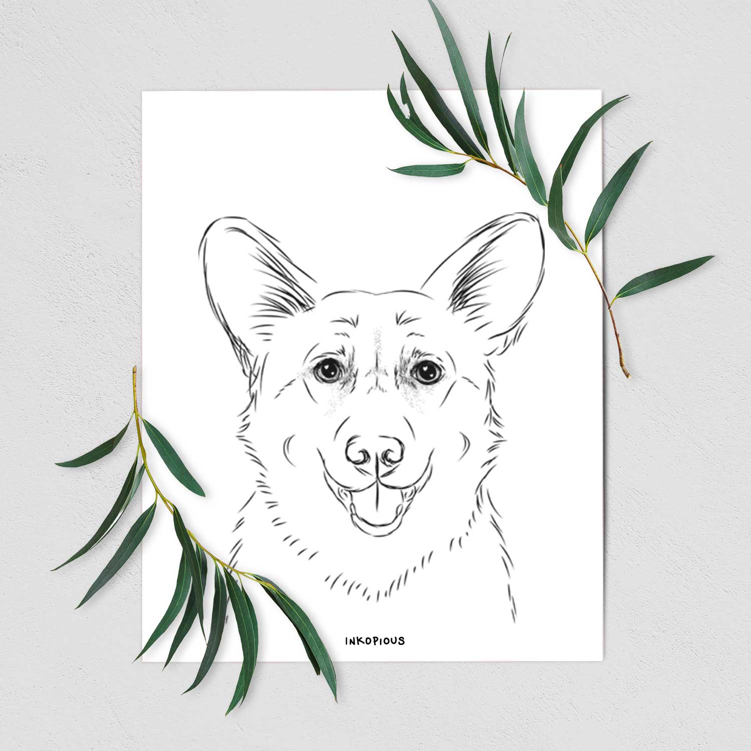 Ricco the Corgi Art Print