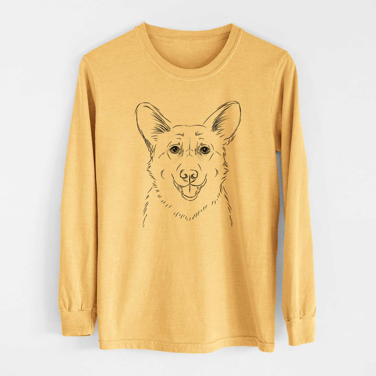 Bare Ricco the Corgi - Heavyweight 100% Cotton Long Sleeve
