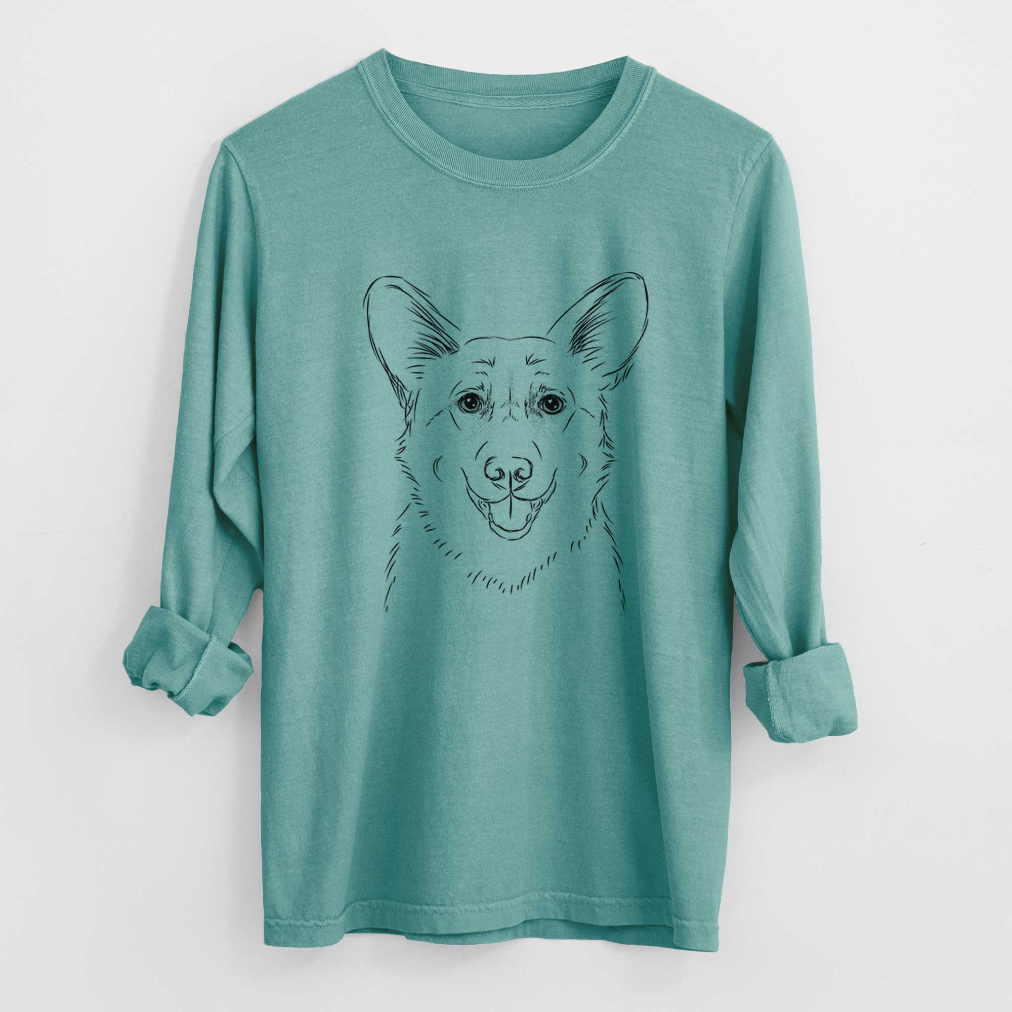 Bare Ricco the Corgi - Heavyweight 100% Cotton Long Sleeve