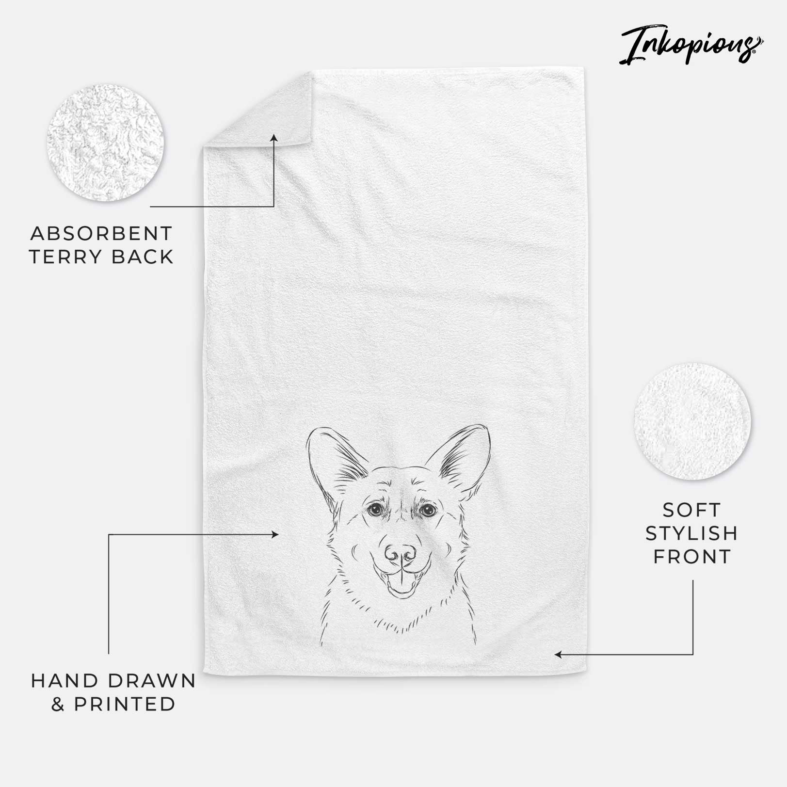 Ricco the Corgi Decorative Hand Towel