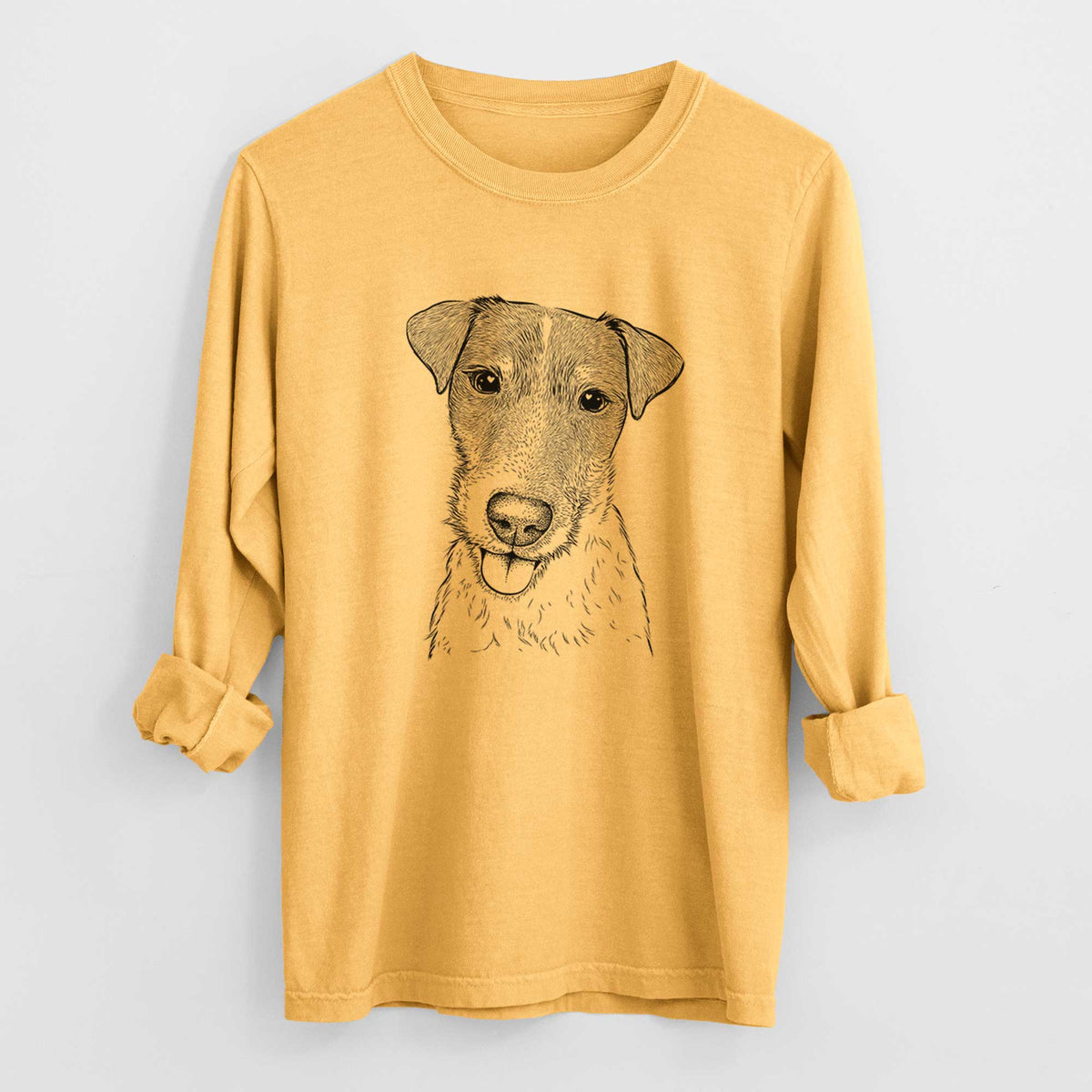 Bare Rider the Parson Russell Terrier - Heavyweight 100% Cotton Long Sleeve