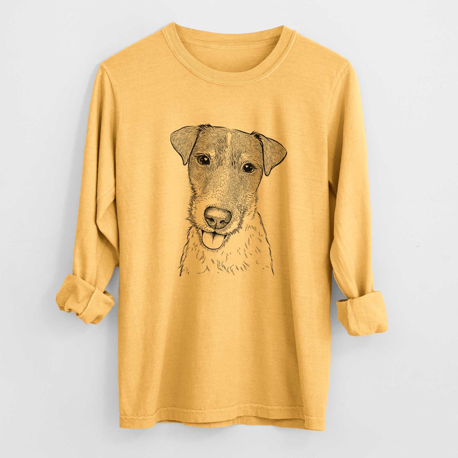 Bare Rider the Parson Russell Terrier - Heavyweight 100% Cotton Long Sleeve