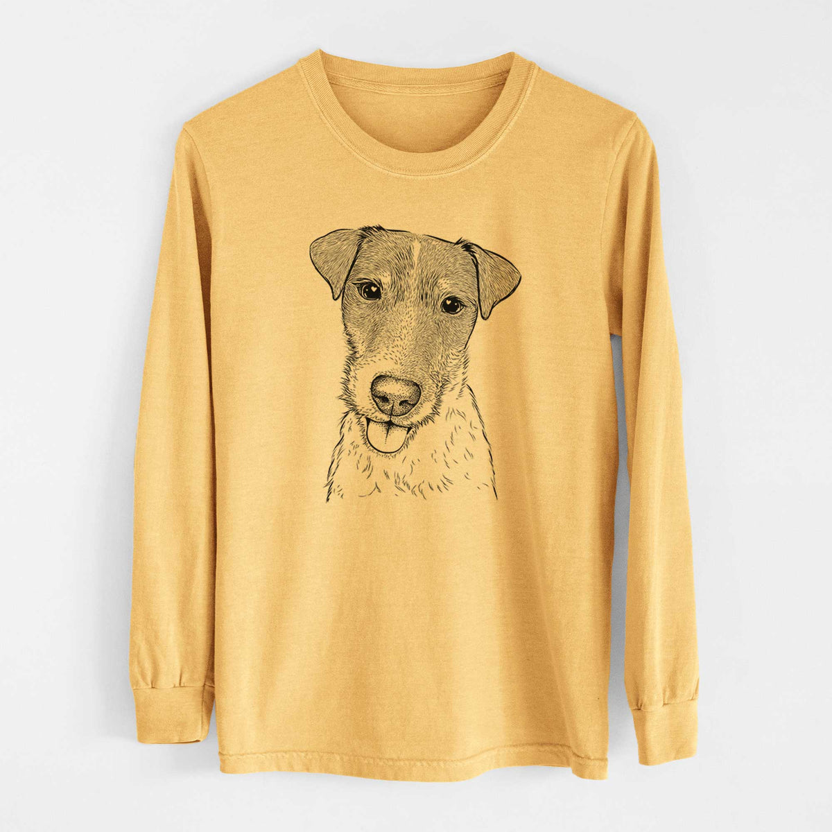 Bare Rider the Parson Russell Terrier - Heavyweight 100% Cotton Long Sleeve