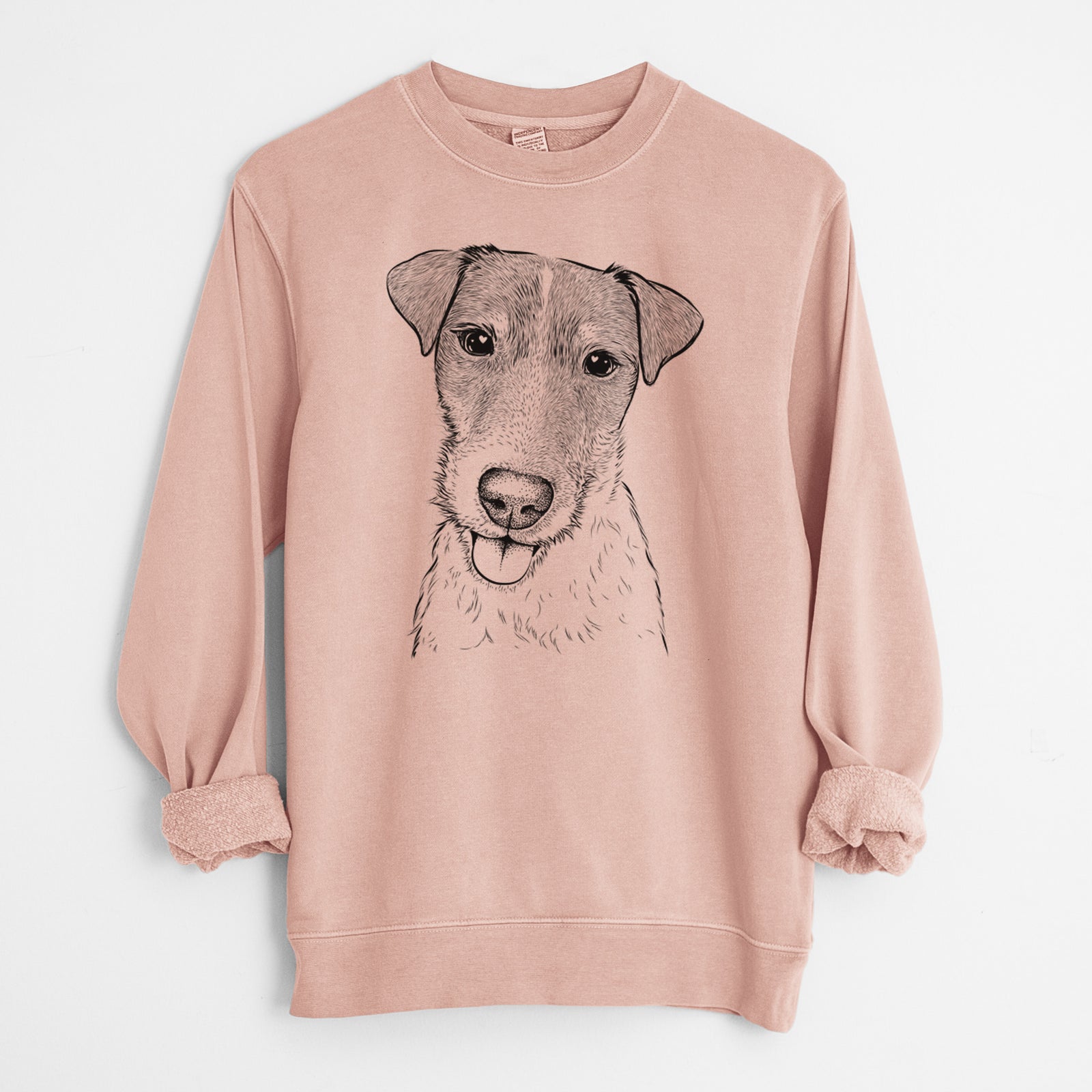 Bare Rider the Parson Russell Terrier - Unisex Pigment Dyed Crew Sweatshirt